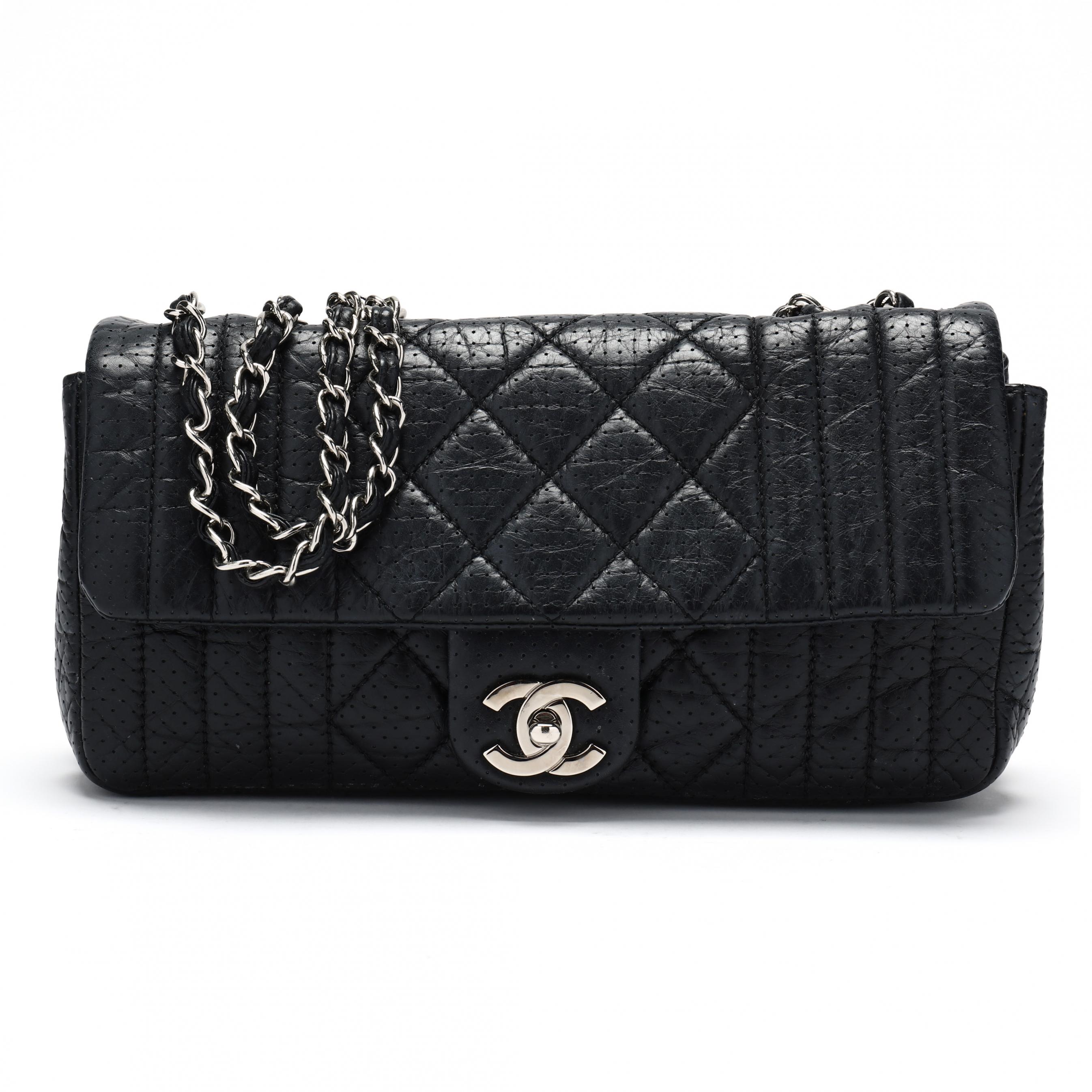 Aged Calfskin Perforated Flap Bag, Chanel (Lot 1026 - Holiday Boutique:  Luxury Accessories, Jewelry, & SilverDec 8, 2022, 10:00am)
