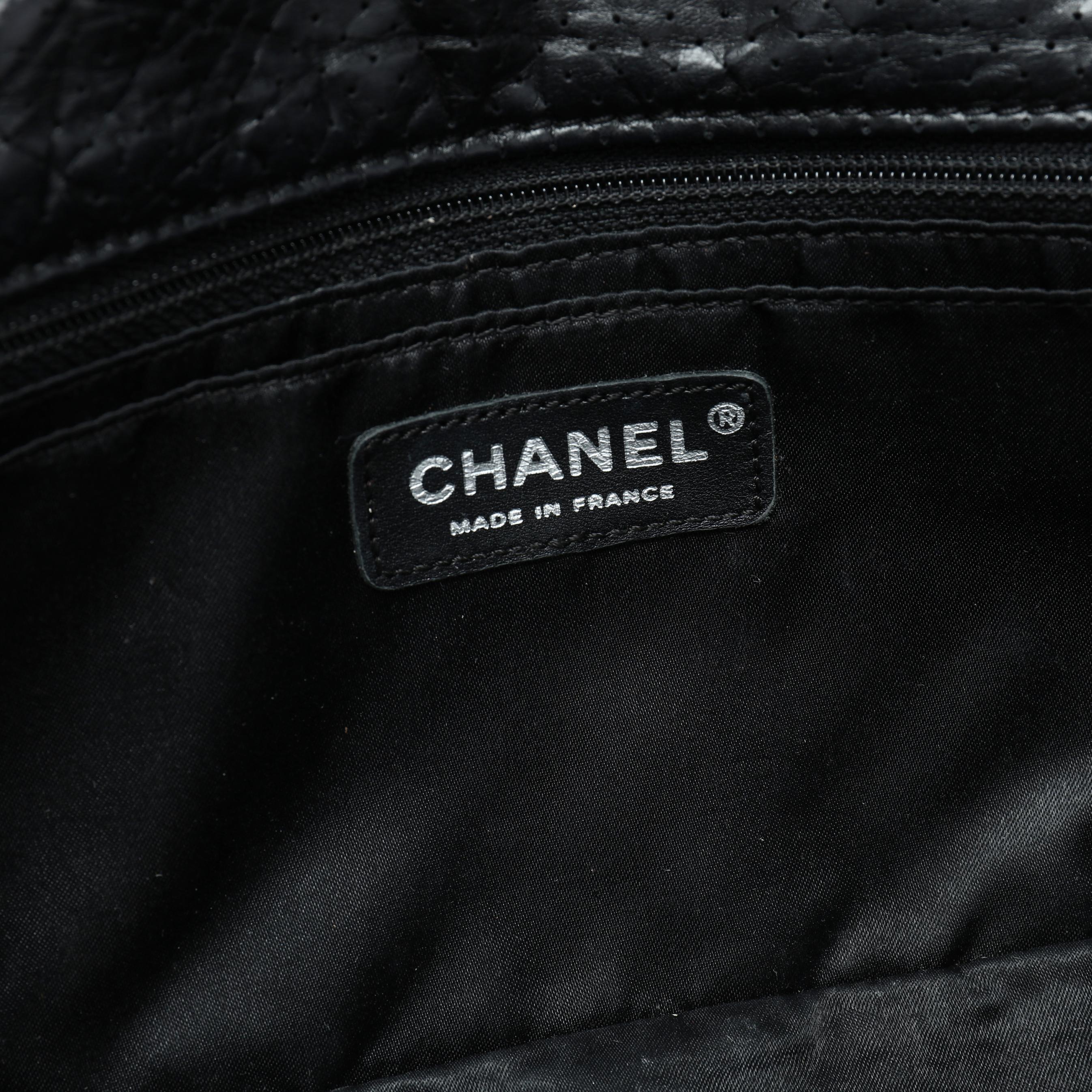 Aged Calfskin Perforated Flap Bag, Chanel (Lot 1026