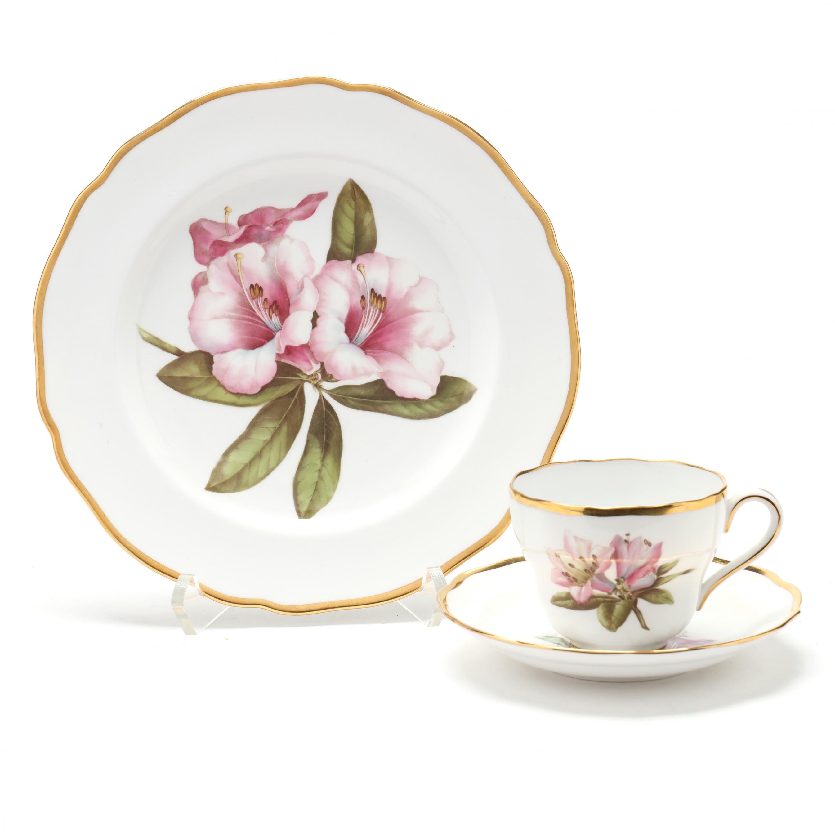 40) Piece Copeland Spode Rhododendron Luncheon China Set (Lot 346