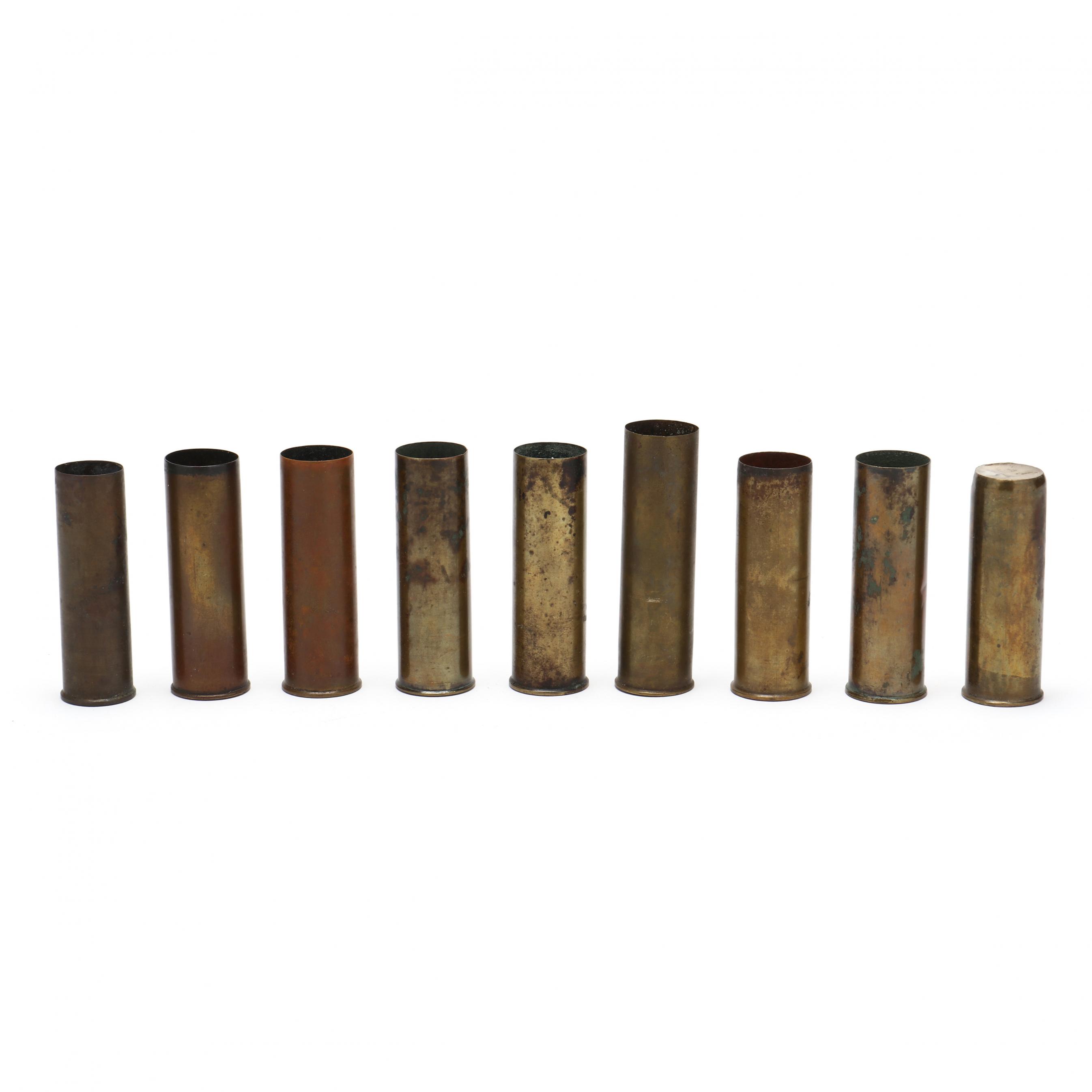 Nine Early Brass Shotgun Shells (Lot 3269 - Spring Sporting Art AuctionMar  2, 2023, 10:00am)