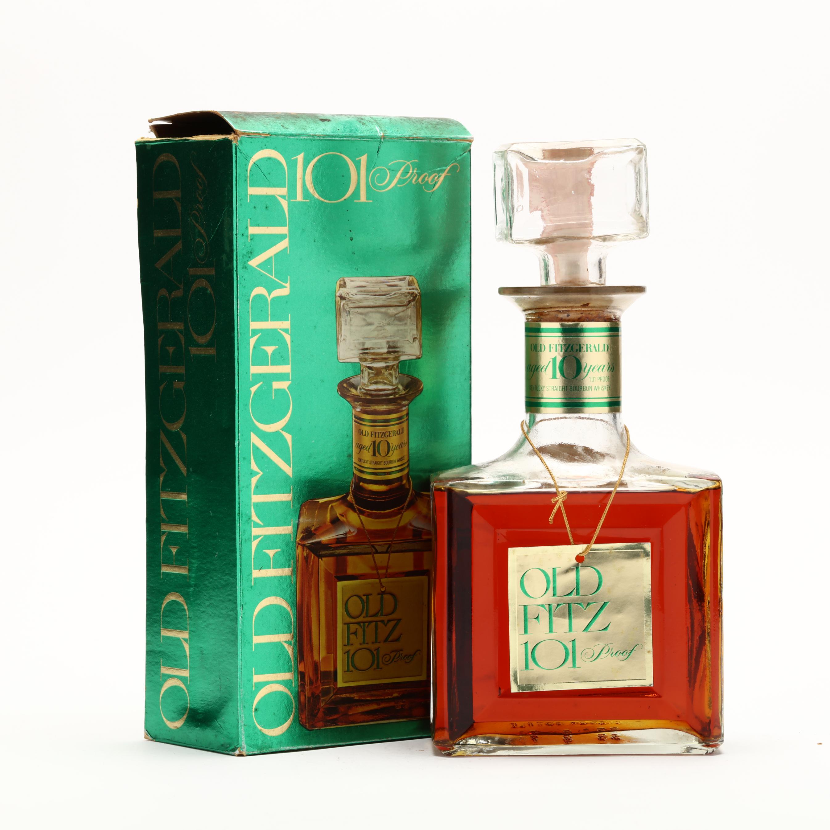 Old Fitzgerald 101 Proof Bourbon Whiskey in Glass Decanter (Lot