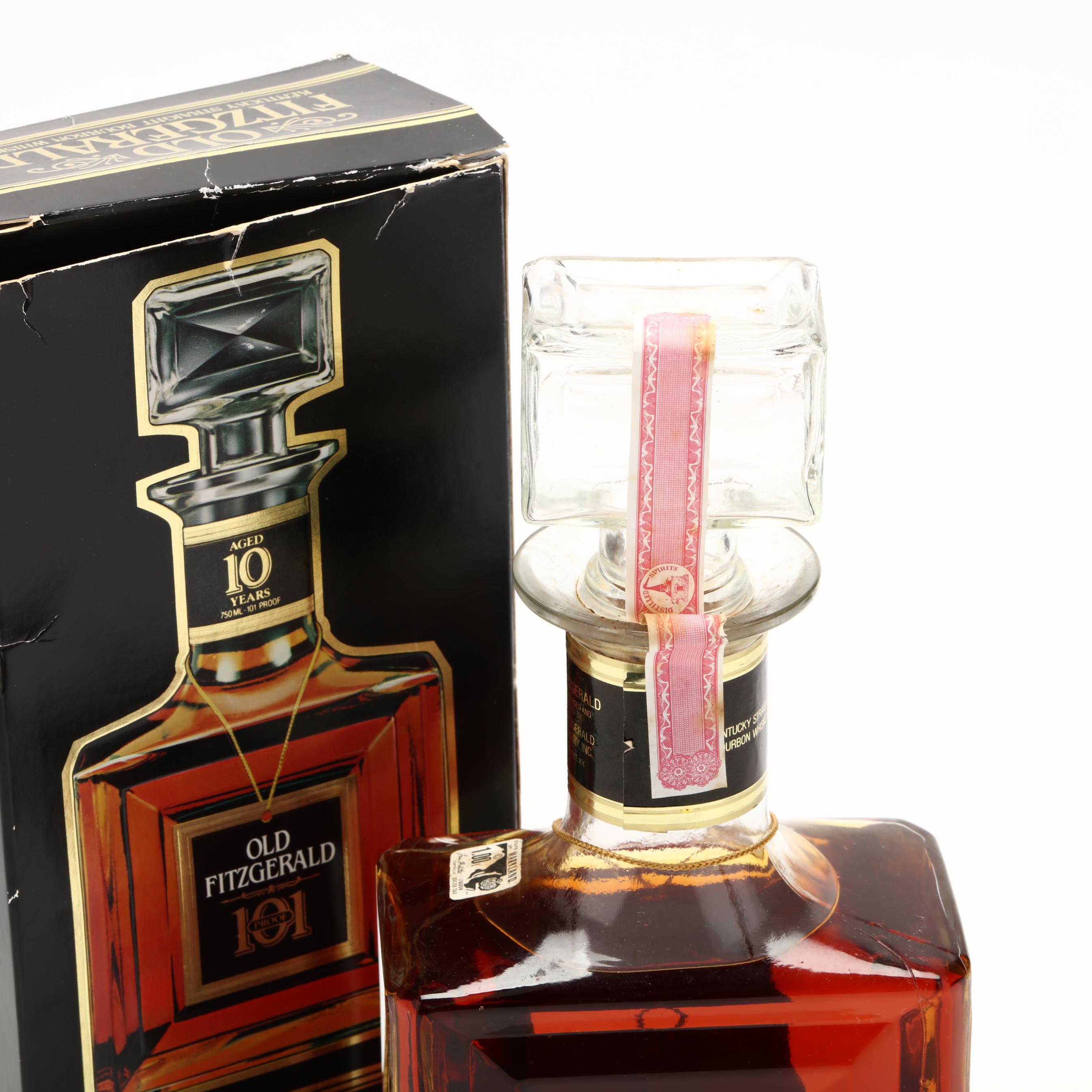 Old Fitzgerald 101 Proof Bourbon Whiskey in Glass Decanter (Lot