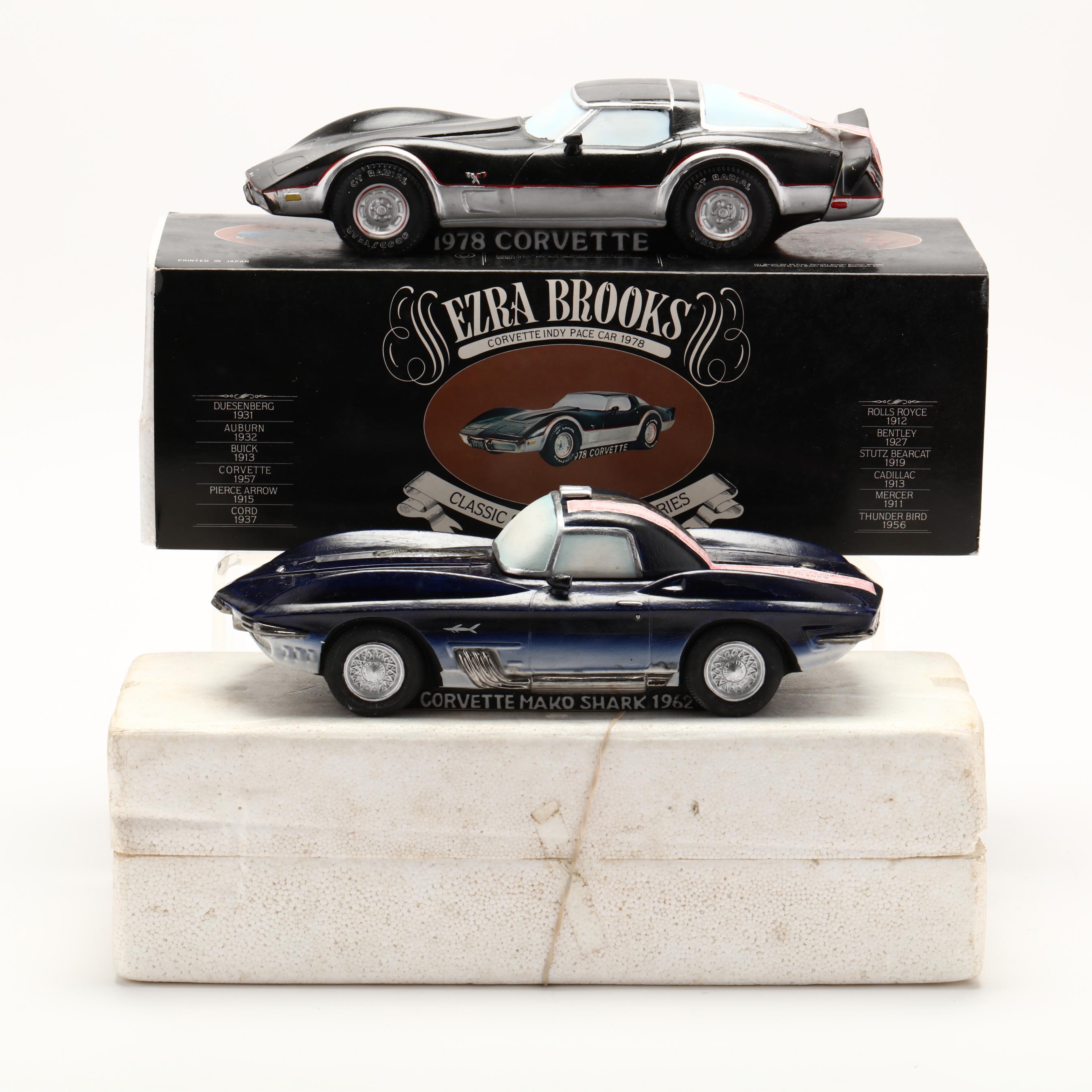 Ezra Brooks Bourbon Whiskey in Corvette Decanters (Lot 1356