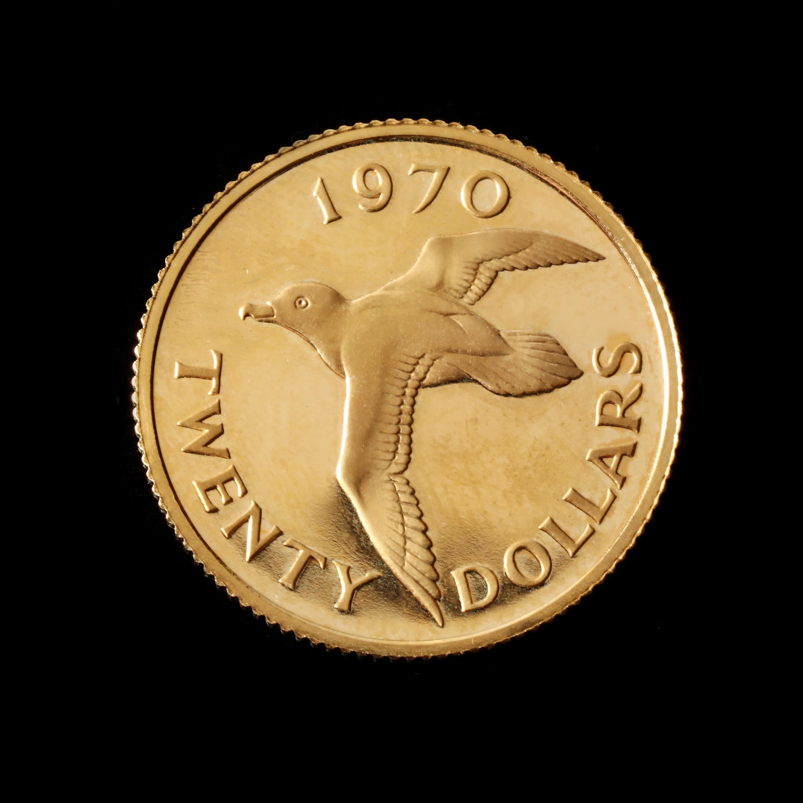 Bermuda, 1970 Proof Gold Twenty Dollar Coin (Lot 1189 - Winter