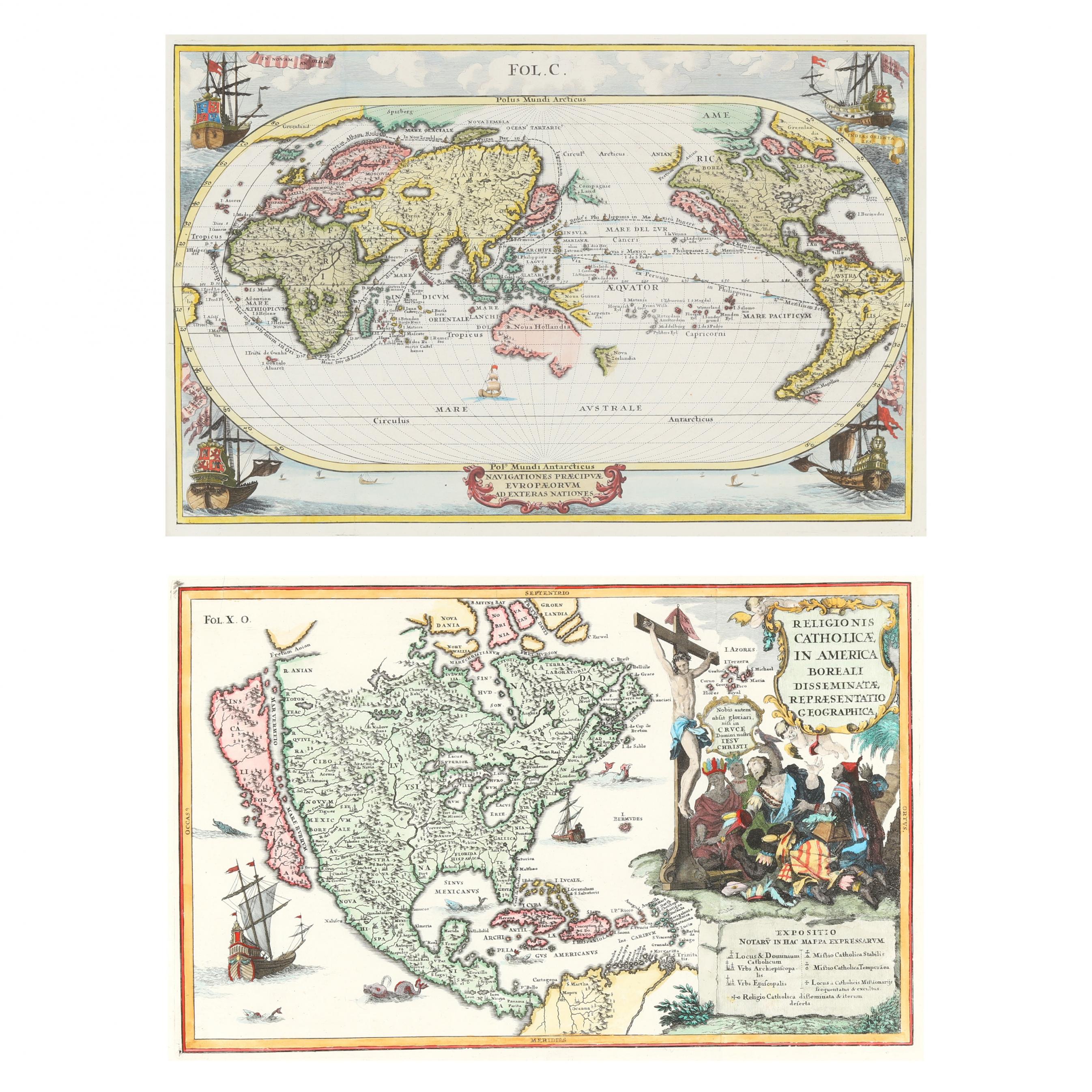 After Heinrich Scherer, Likely Reproductions of Two Circa 1700