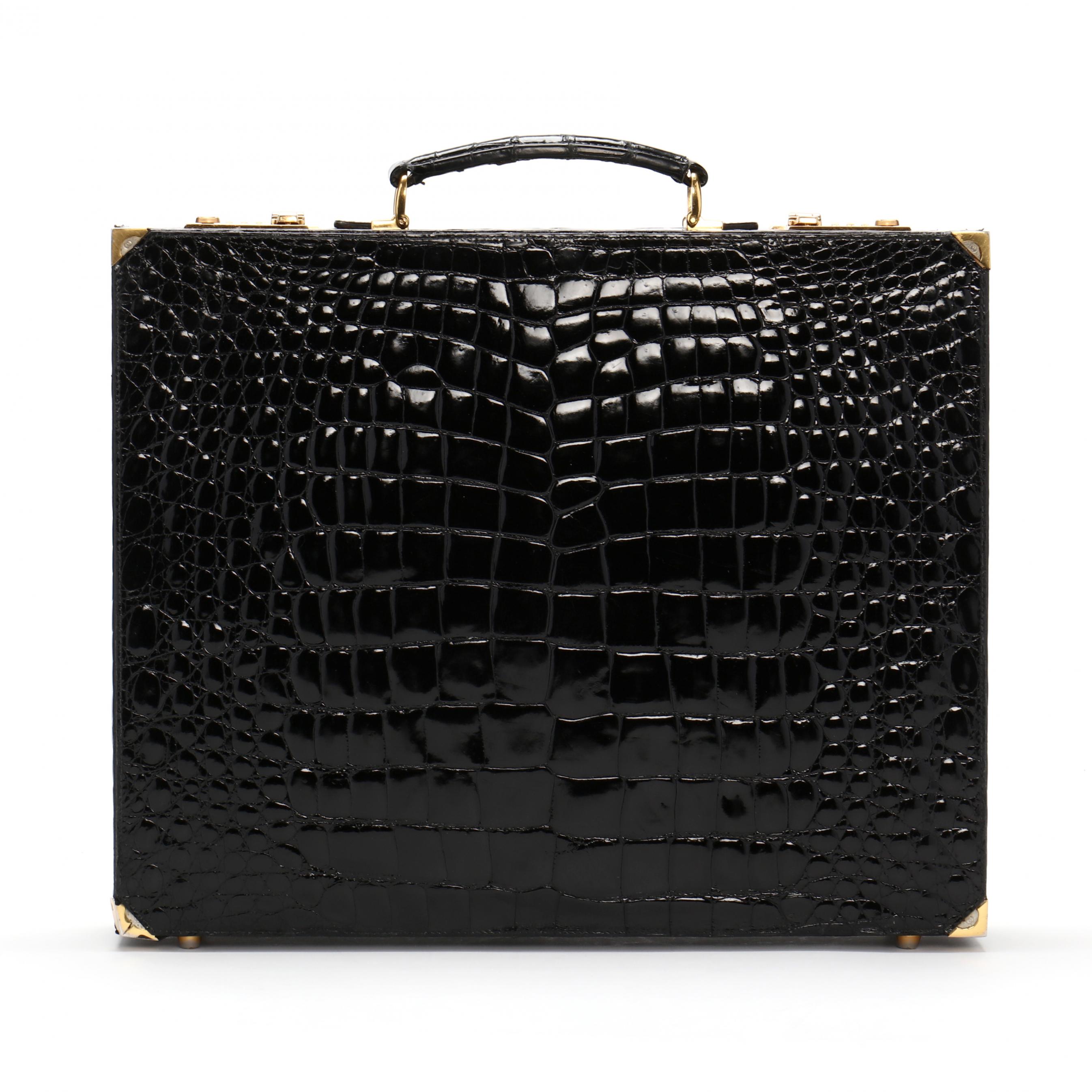 Rare Gucci Vintage Crocodile Attaché Case (Lot 3009 - Luxury