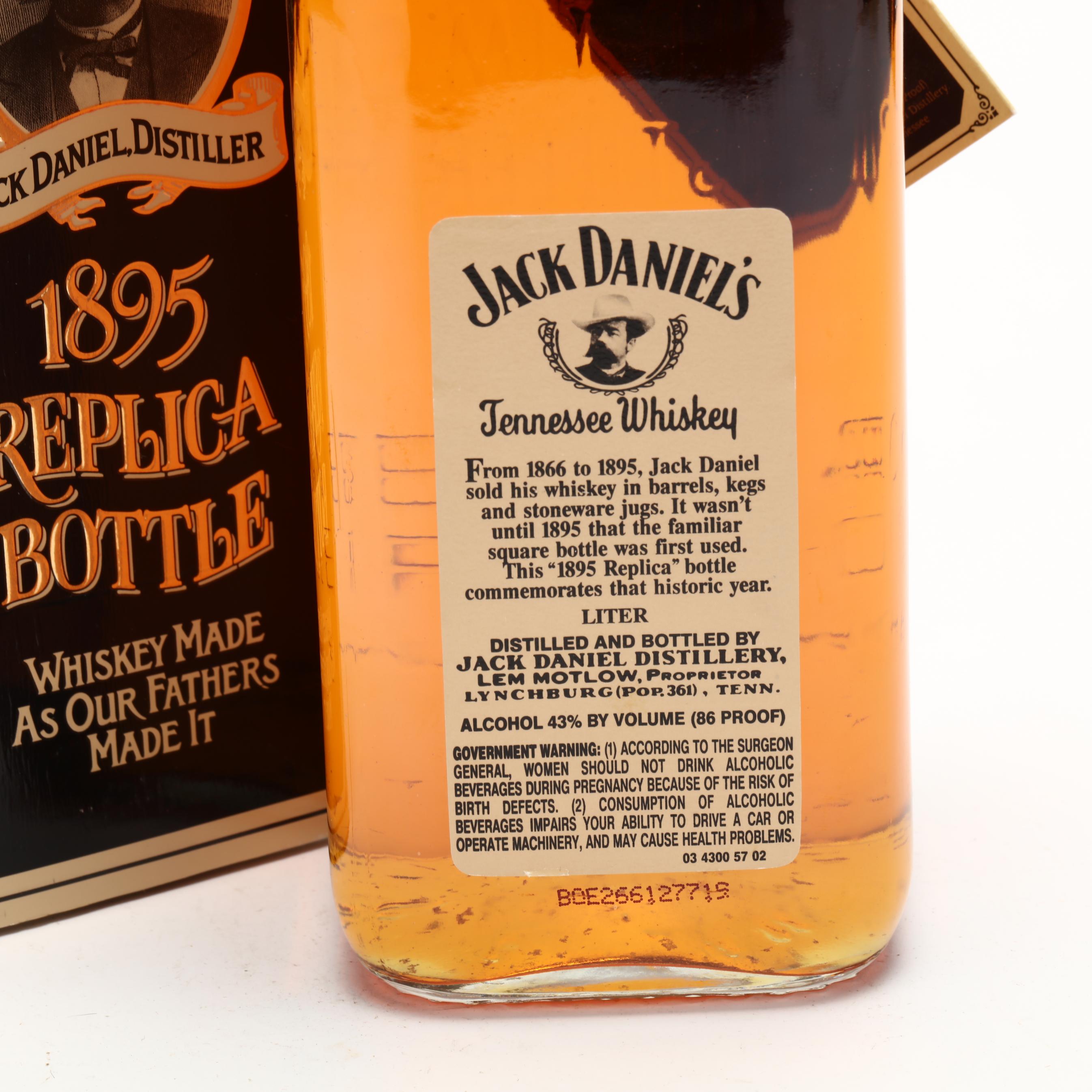 Jack Daniels 1895 Replica Bottle (Lot 1320 - Rare SpiritsMar Jack Daniels 1895 Replica Bottle (Lot 1320 - Rare SpiritsMar