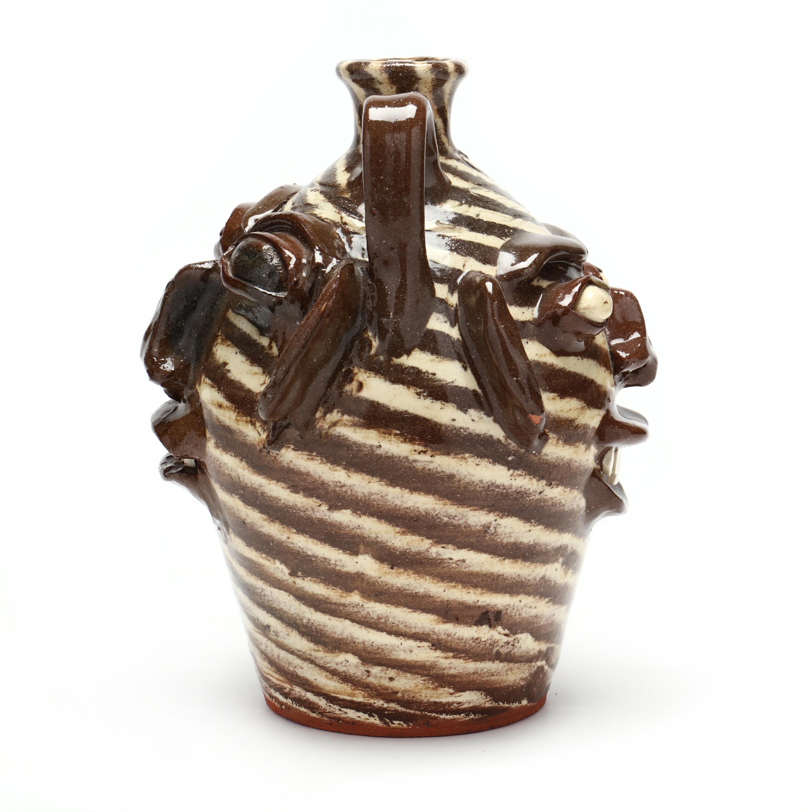 Burlon Craig and Charles Lisk (NC), Folk Pottery Double Sided Face