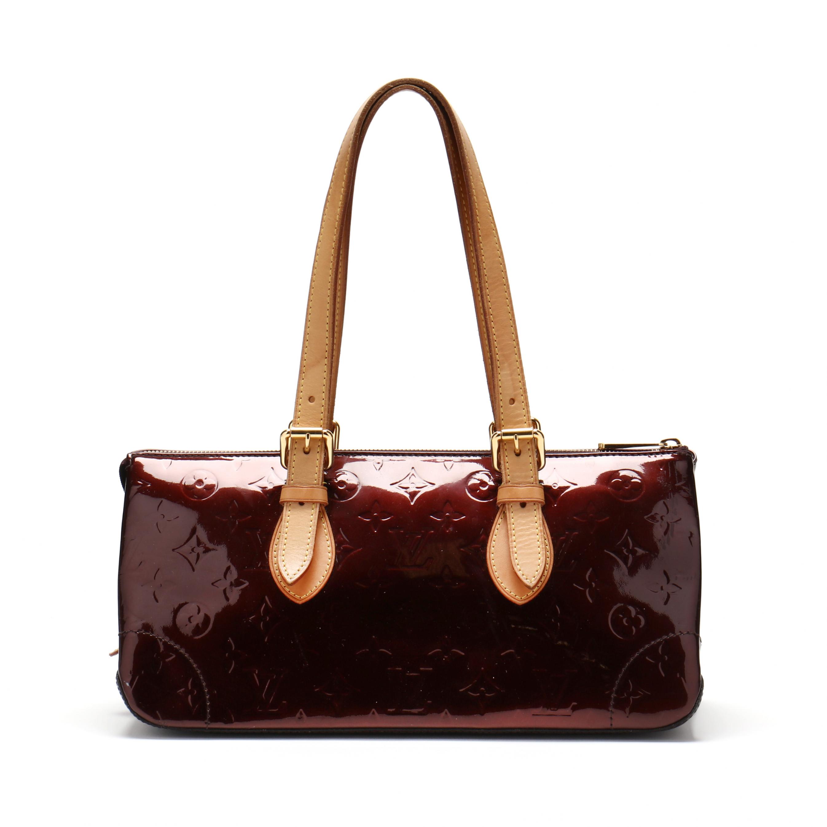 Sold at Auction: Louis Vuitton Red Vernis Leather Brentwood Tote