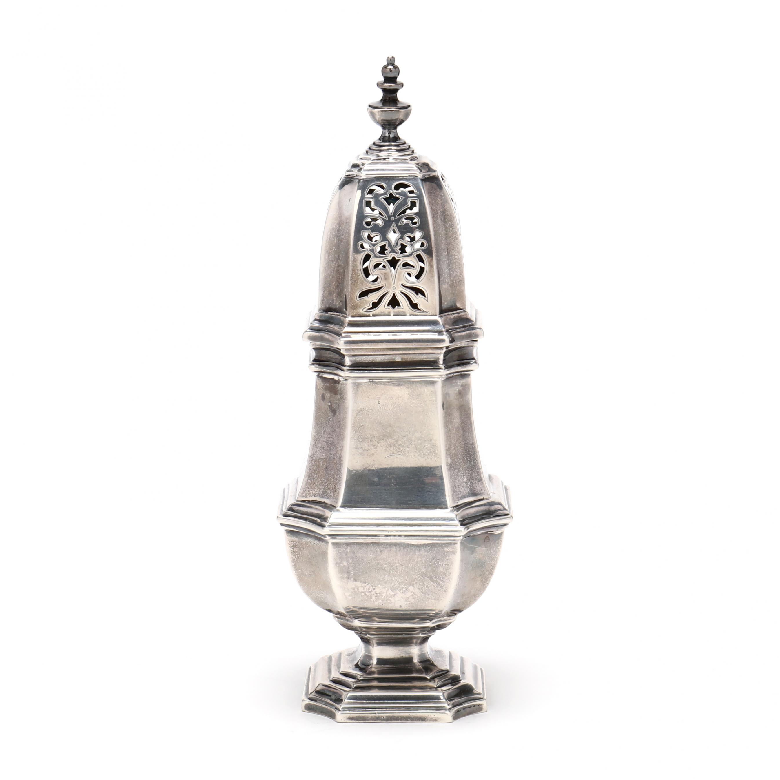 George V Britannia Silver Sugar Castor, Mark of Crichton
