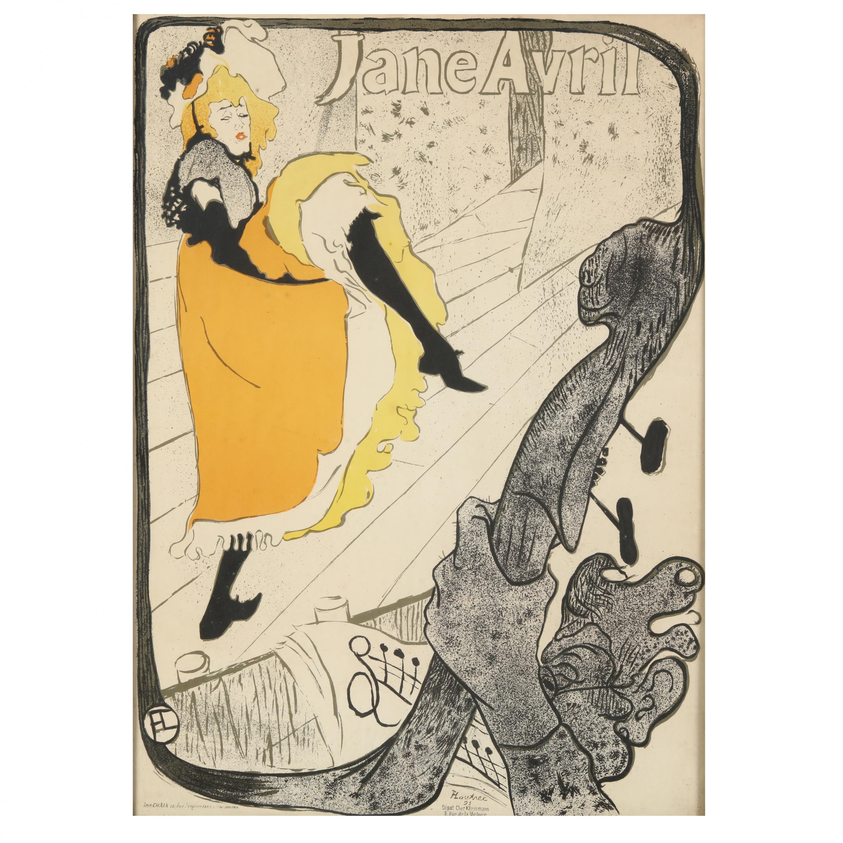 after Henri de Toulouse-Lautrec (French, 1864-1901), Jane Avril