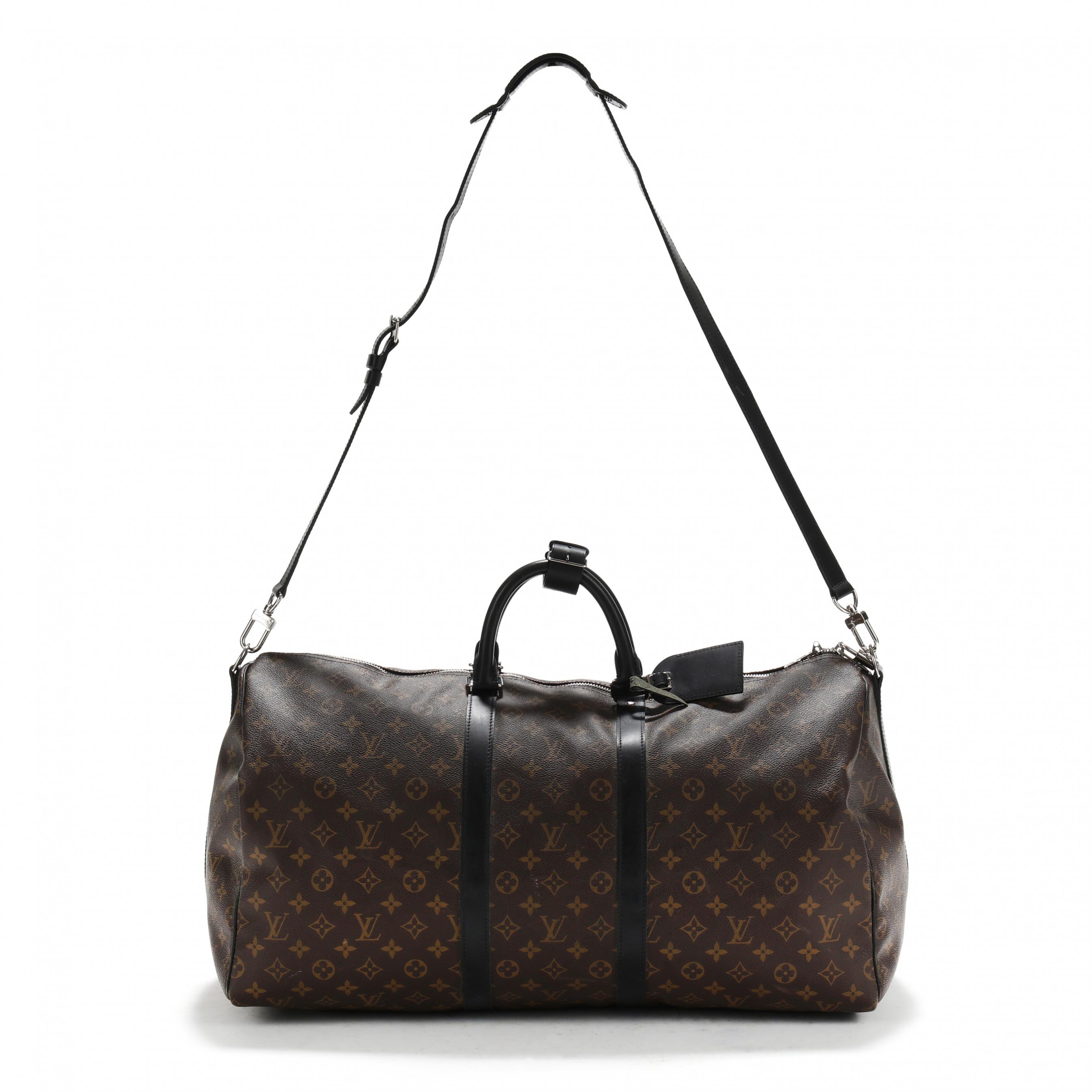 【希少】Louis Vuitton Keepol 55 Macassar Authentic Louis Vuitton Macassar Monogram Keepall 55