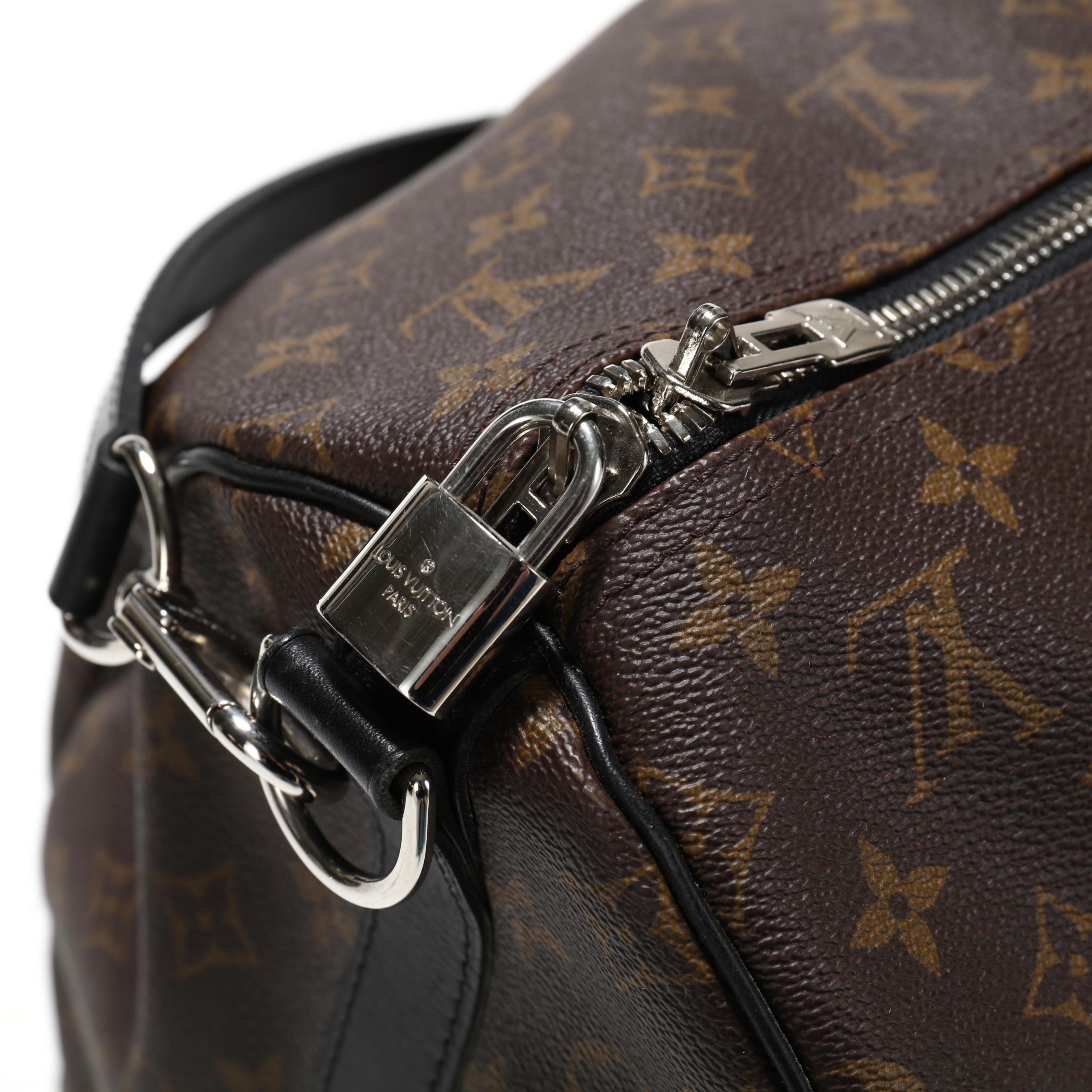 Louis Vuitton Monogram Macassar Keepall 45 Bandouliere Duffle Bag Auction