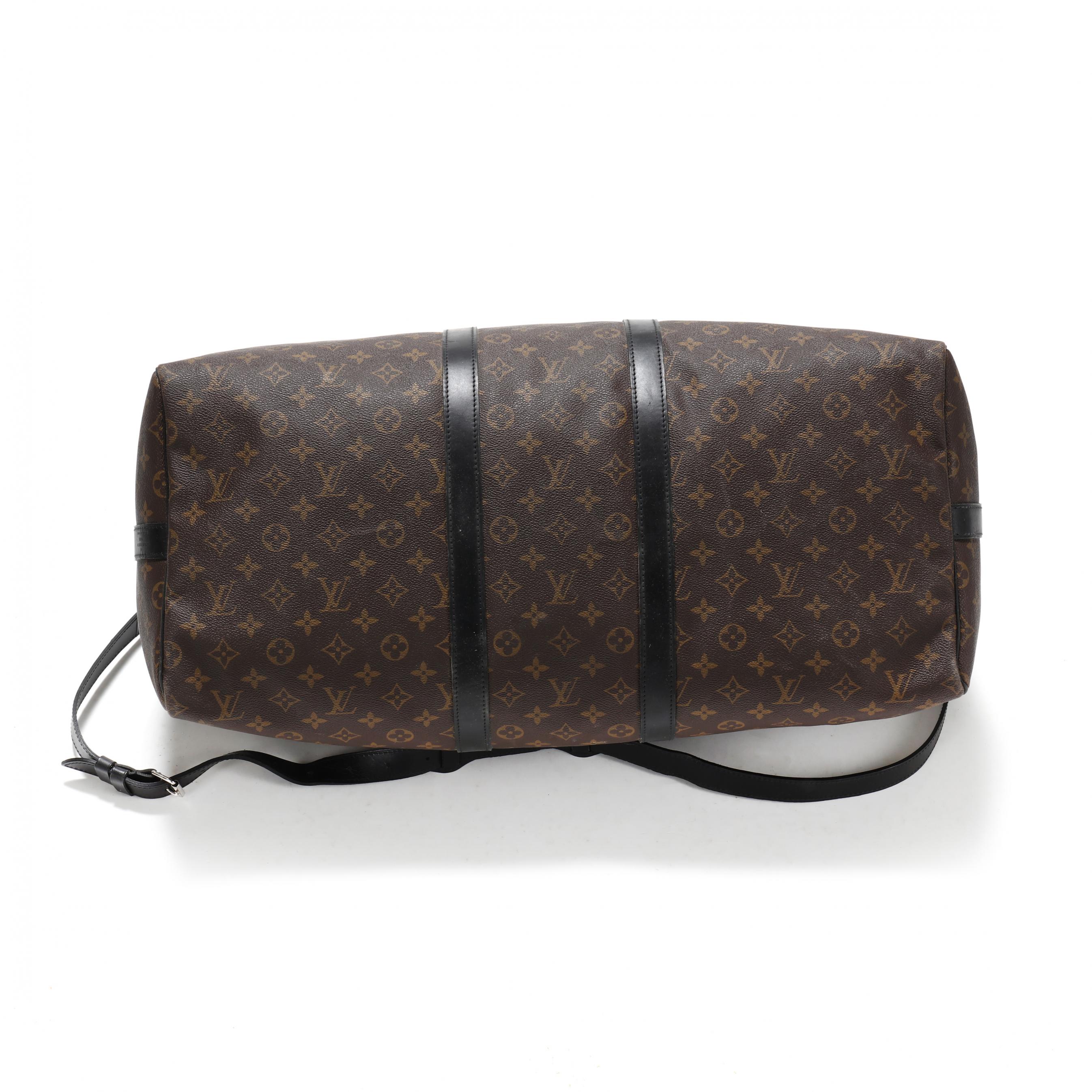 【希少】Louis Vuitton Keepol 55 Macassar Authentic Louis Vuitton Macassar Monogram Keepall 55