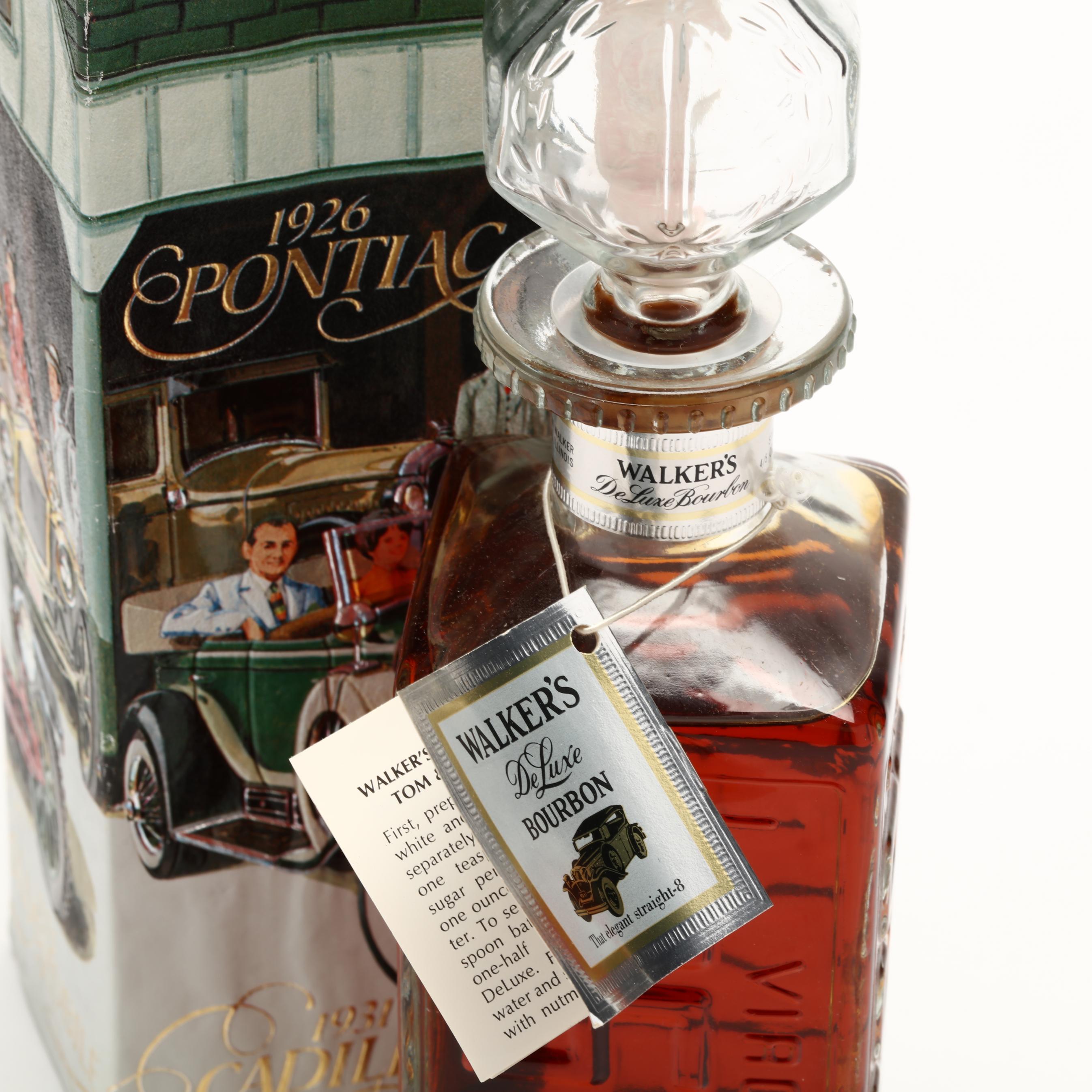 Walker's DeLuxe Straight Bourbon Whiskey in Glass Decanter