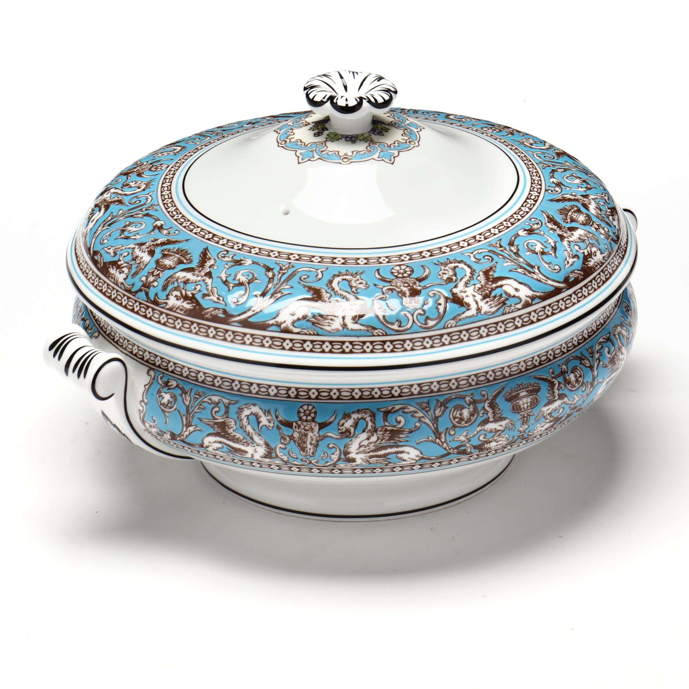 Set of (64) Wedgwood Florentine Turquoise Service for Twelve (Lot