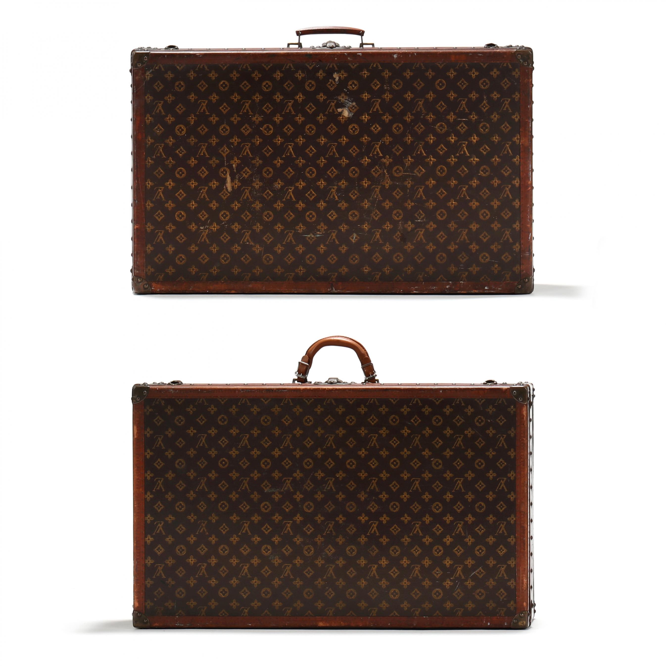 A Matched Pair of Vintage Louis Vuitton Alzer 70 Trunks (Lot 3028
