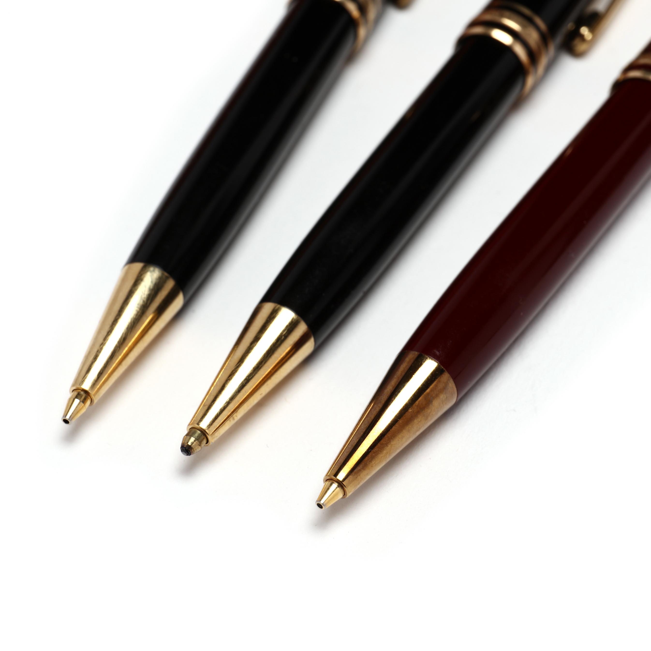 Six Montblanc Meisterstuck Writing Instruments with Display