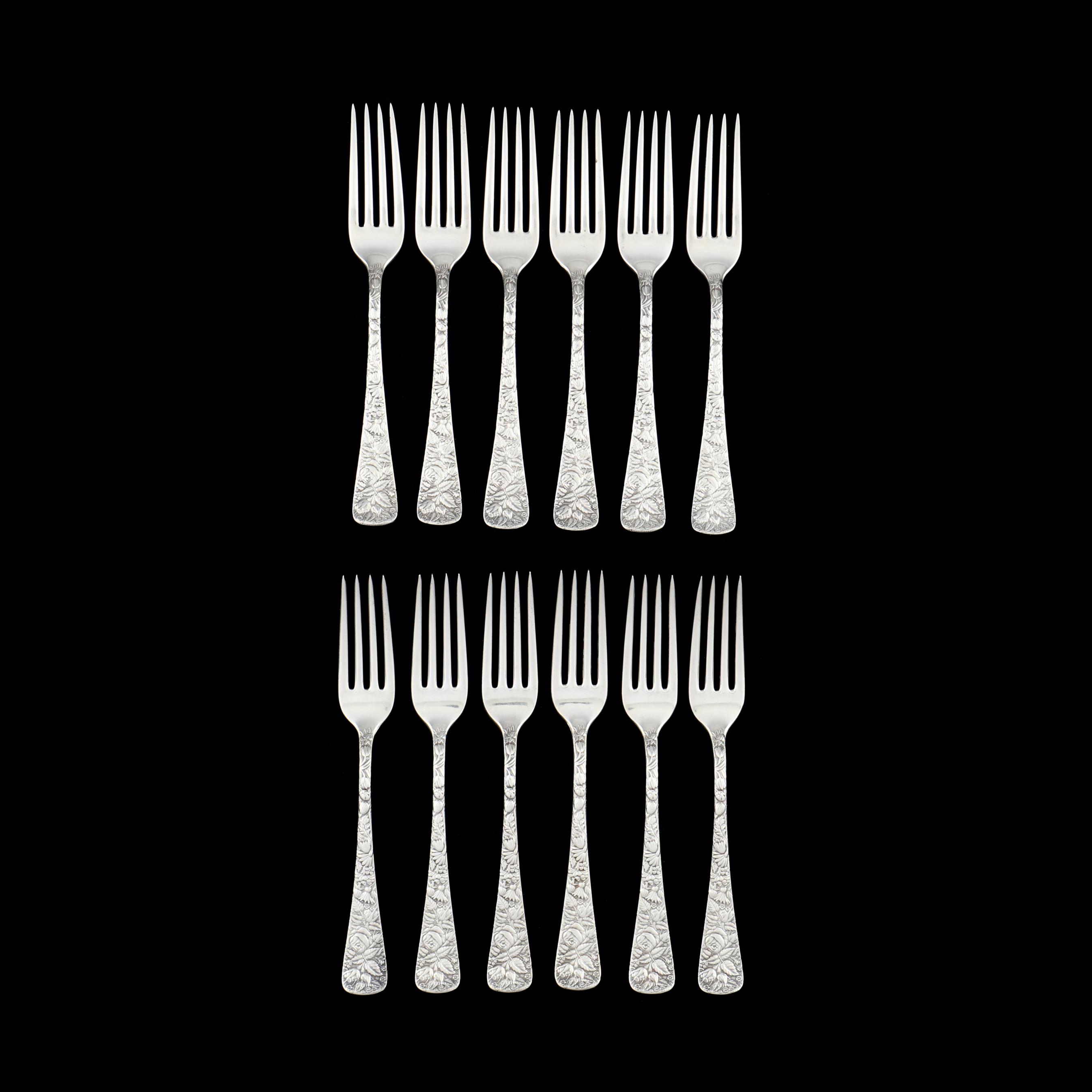 Set of Twelve Towle Arlington Sterling Silver Forks (Lot 3416