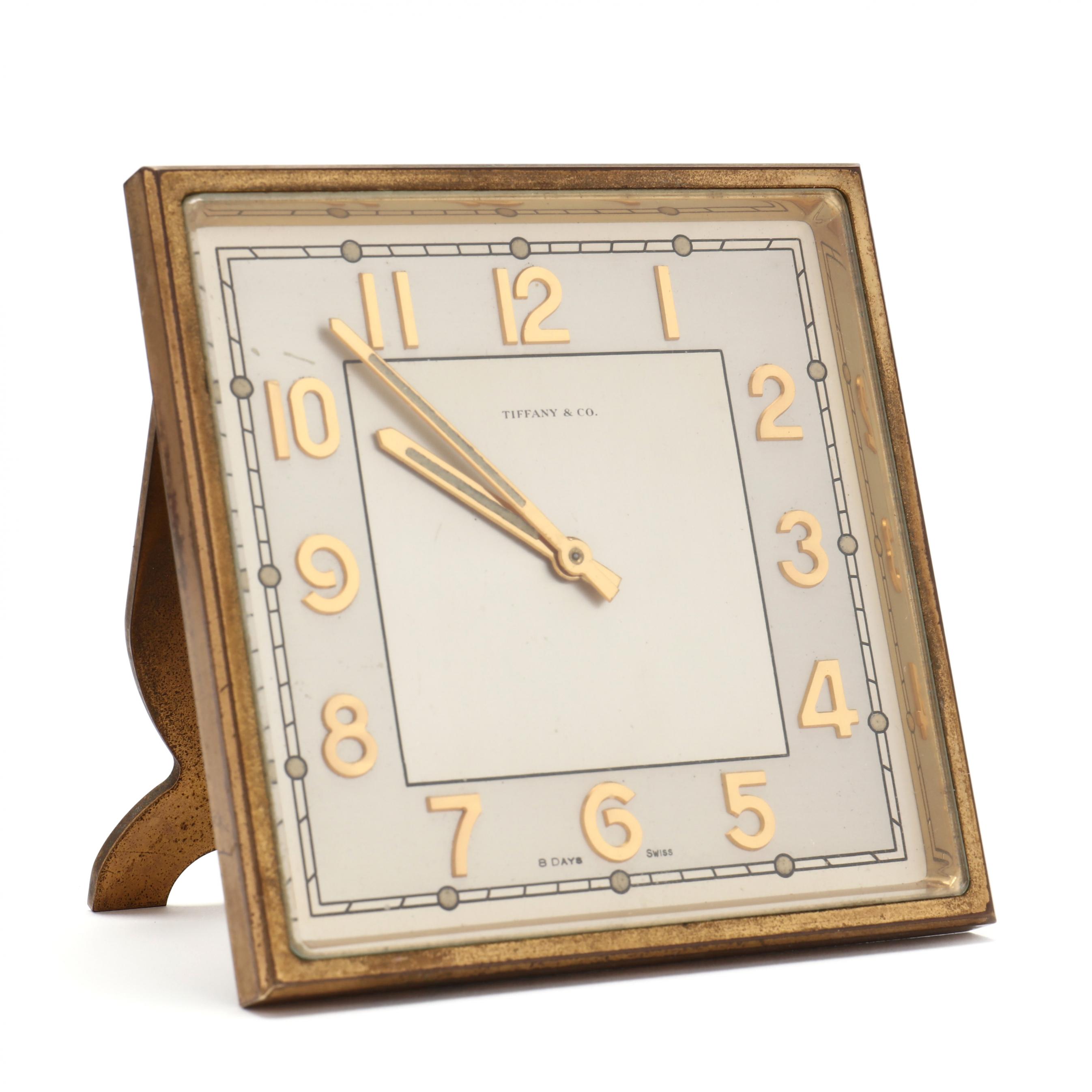 Tiffany & Co. スイス製 卓上時計 Tiffany & Co. Eight Days Desk Clock (Lot 1401 - March Estate