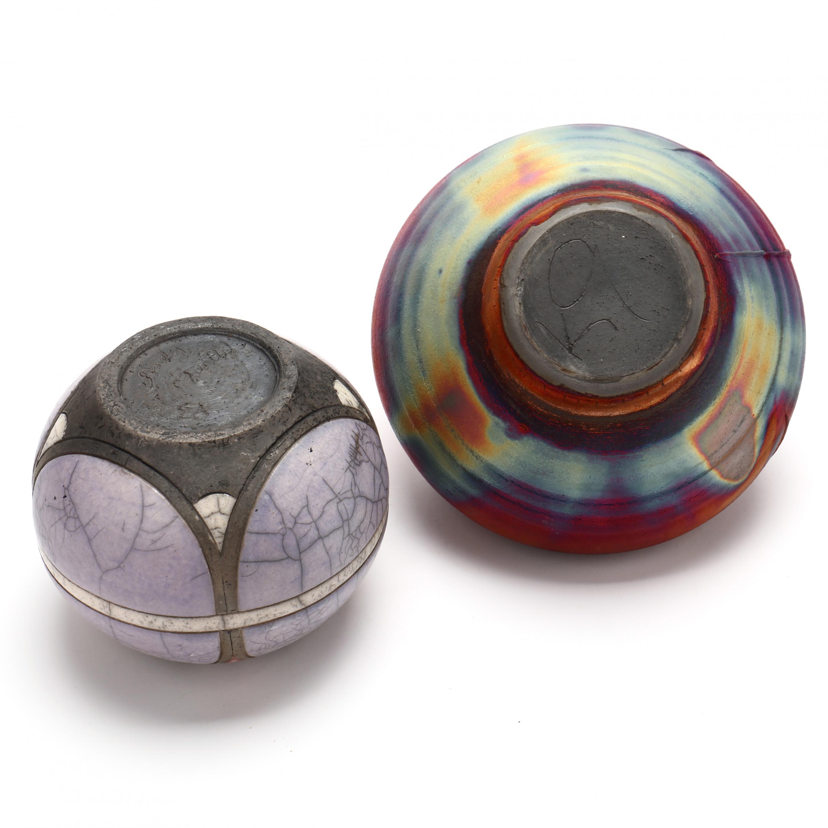 Two Raku Pottery Vases, Andy Smith and Kerry Gonzalez (Lot 3499