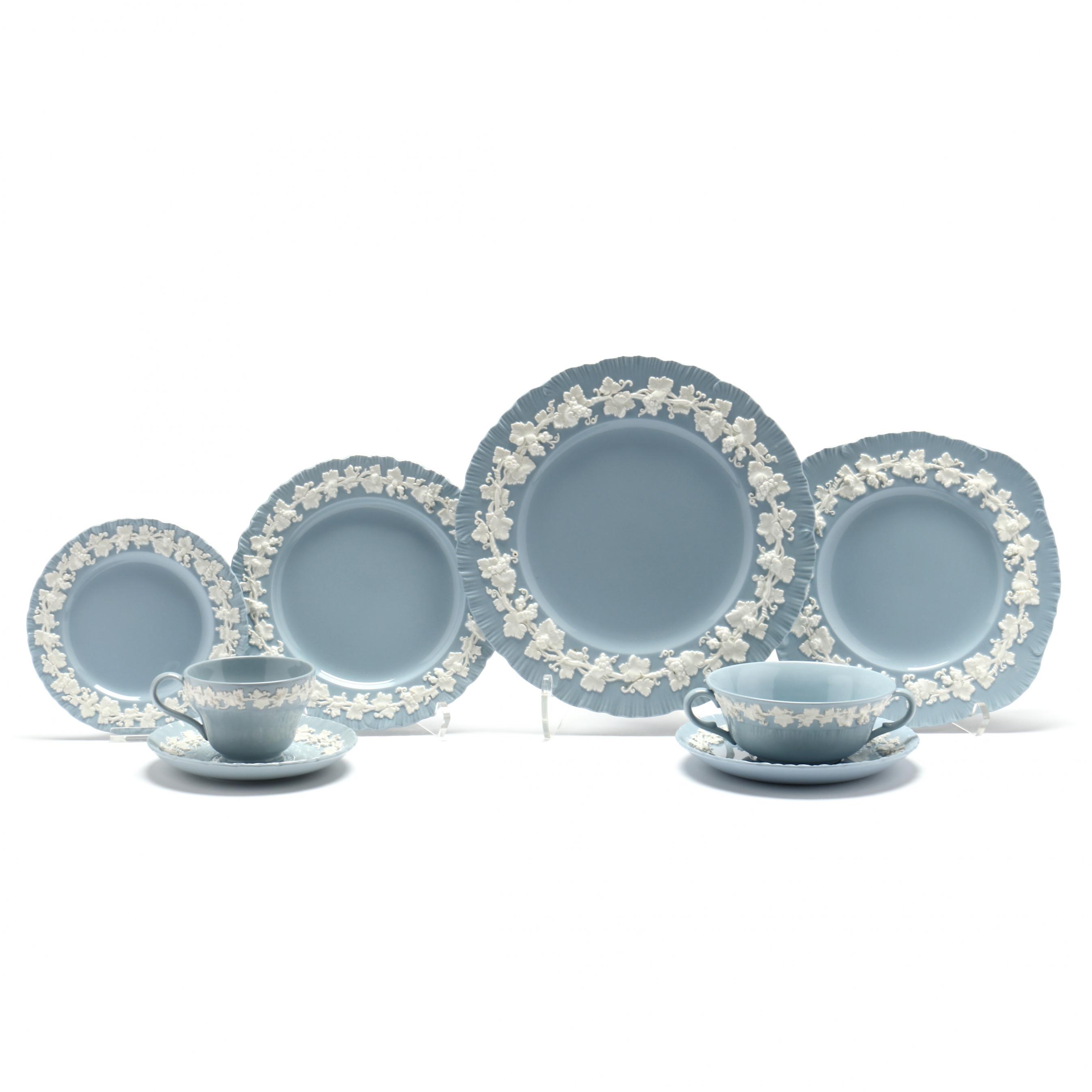 108) Pieces of Wedgwood Embossed Queensware China Dinner Service