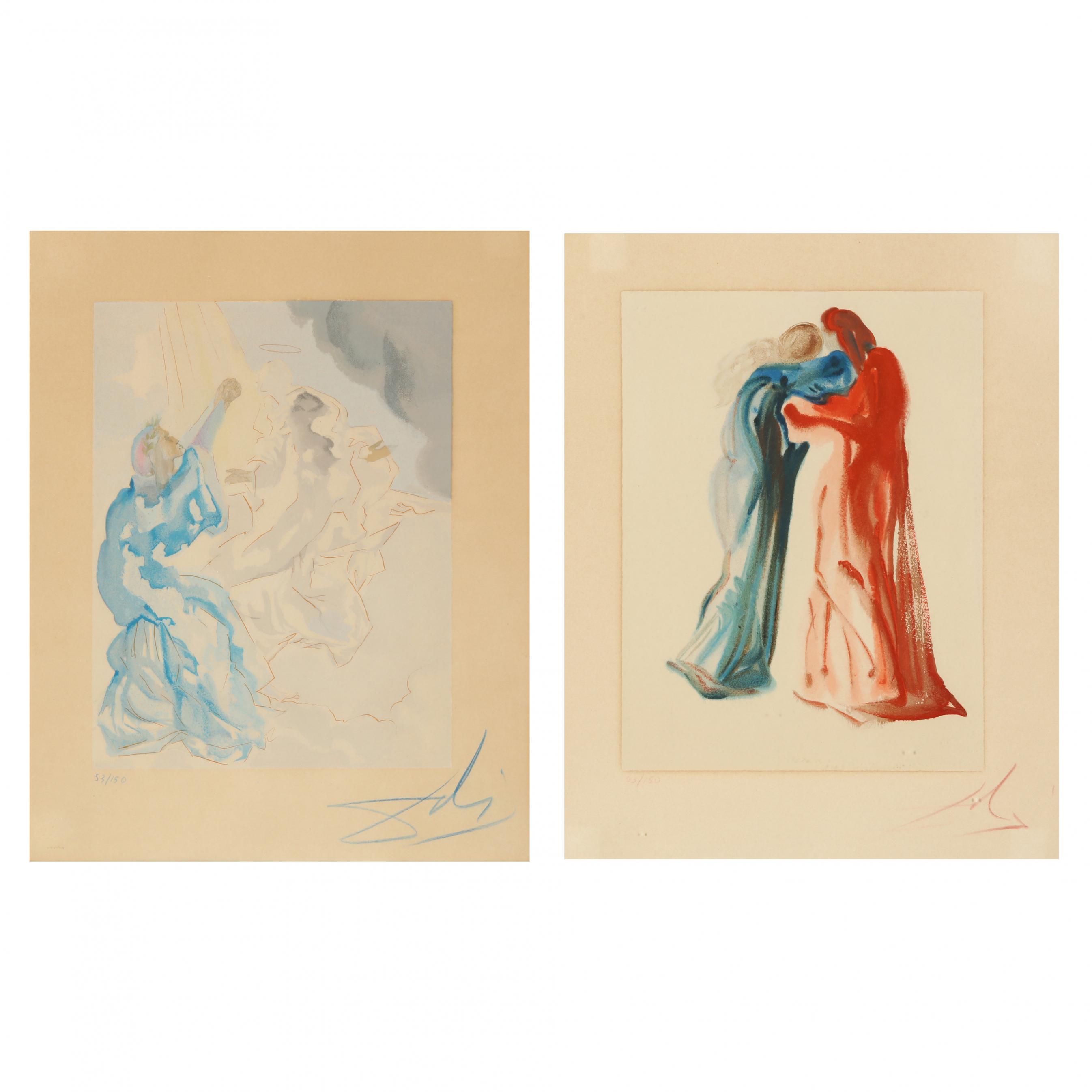 Salvador Dalí (Spanish, 1904-1989), Two Wood Engravings from The