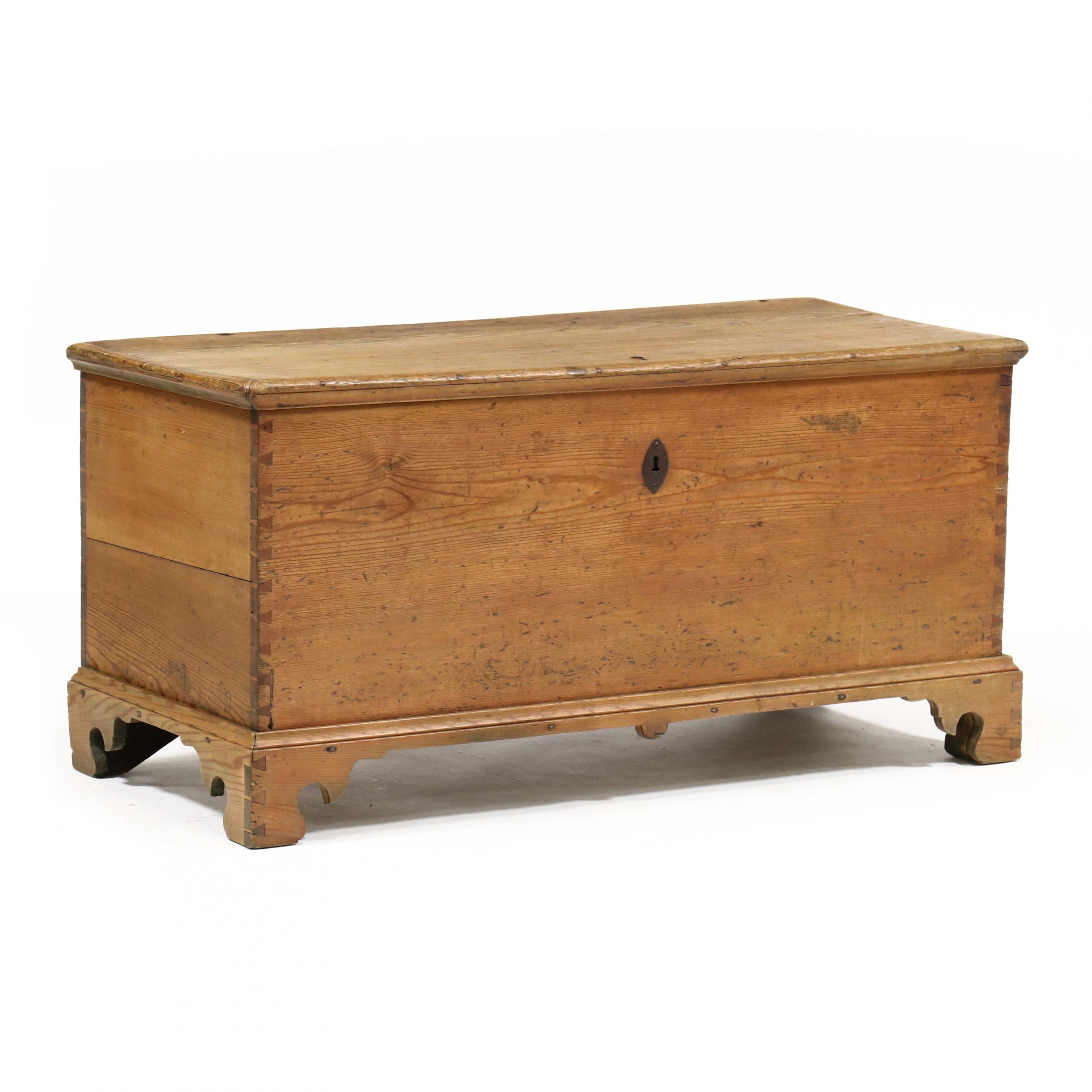 Southern Chippendale Yellow Pine Blanket Chest (Lot 144 - April