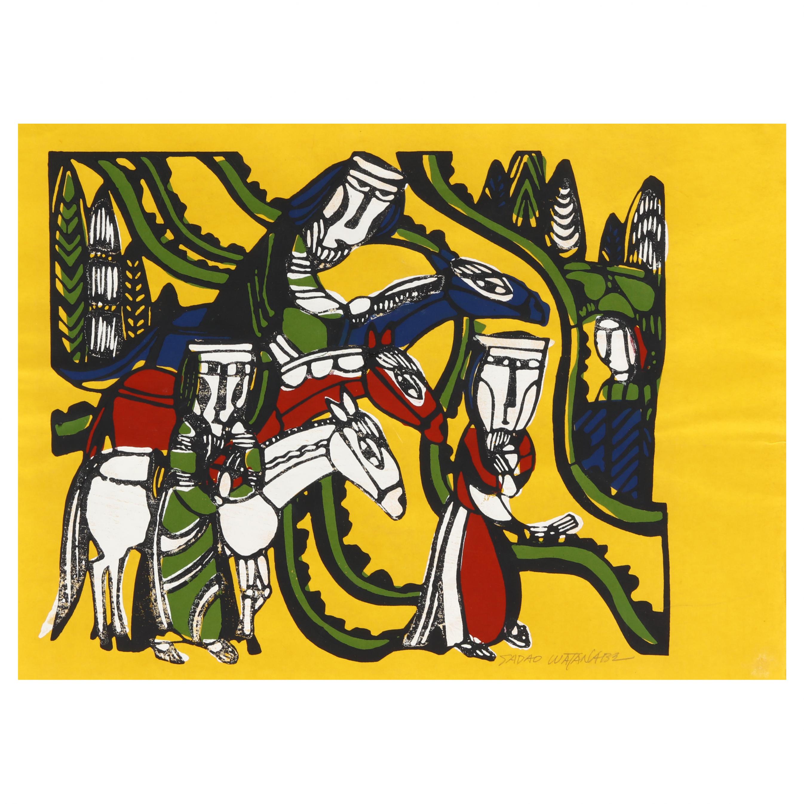 Sadao Watanabe (Japanese, 1913-1996), The Arrival of the Wise Men
