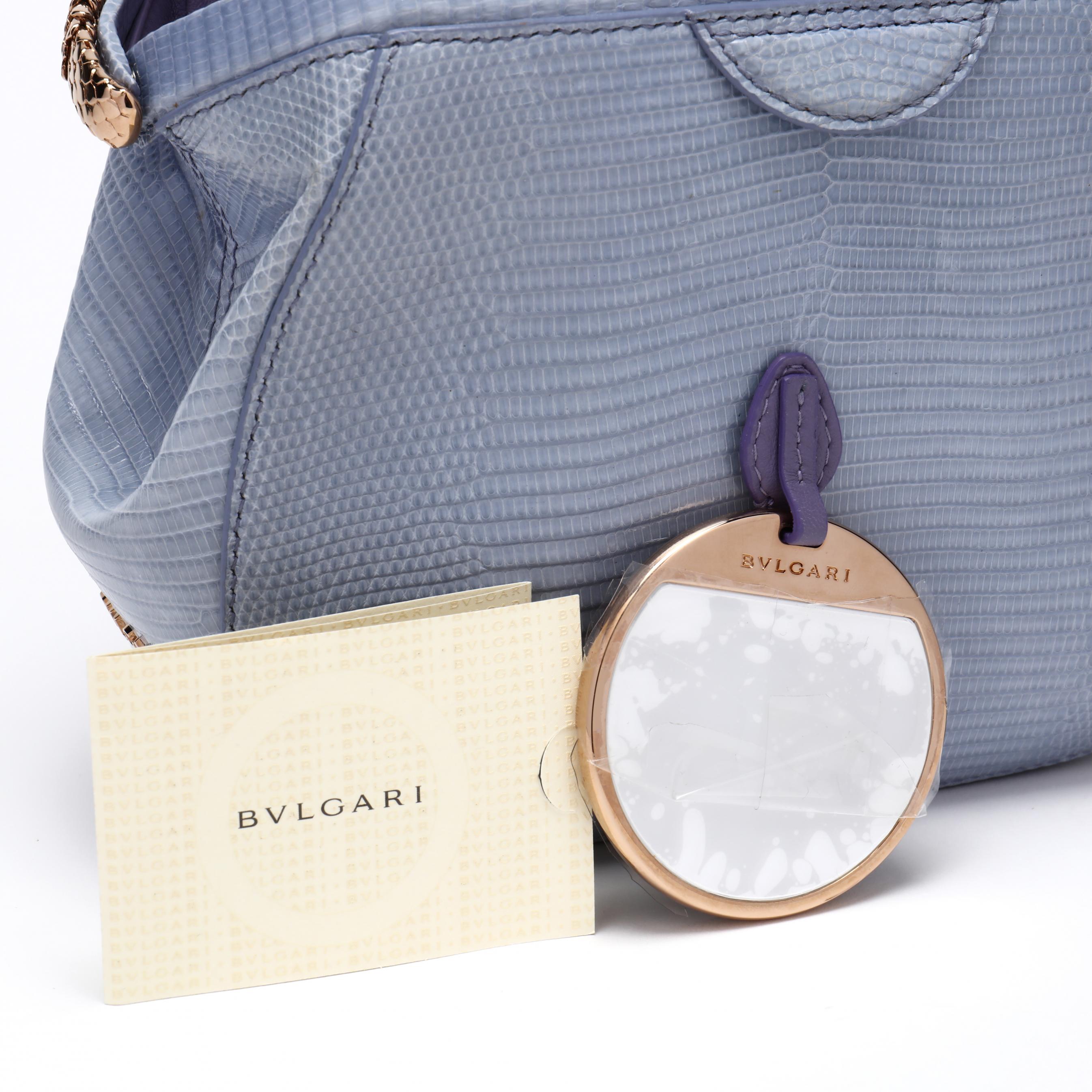 BVLGARI シルバー ブルー ポーチ Vintage Bvlgari Karung Two Way Bag (Lot 3053 - Luxury Accessories