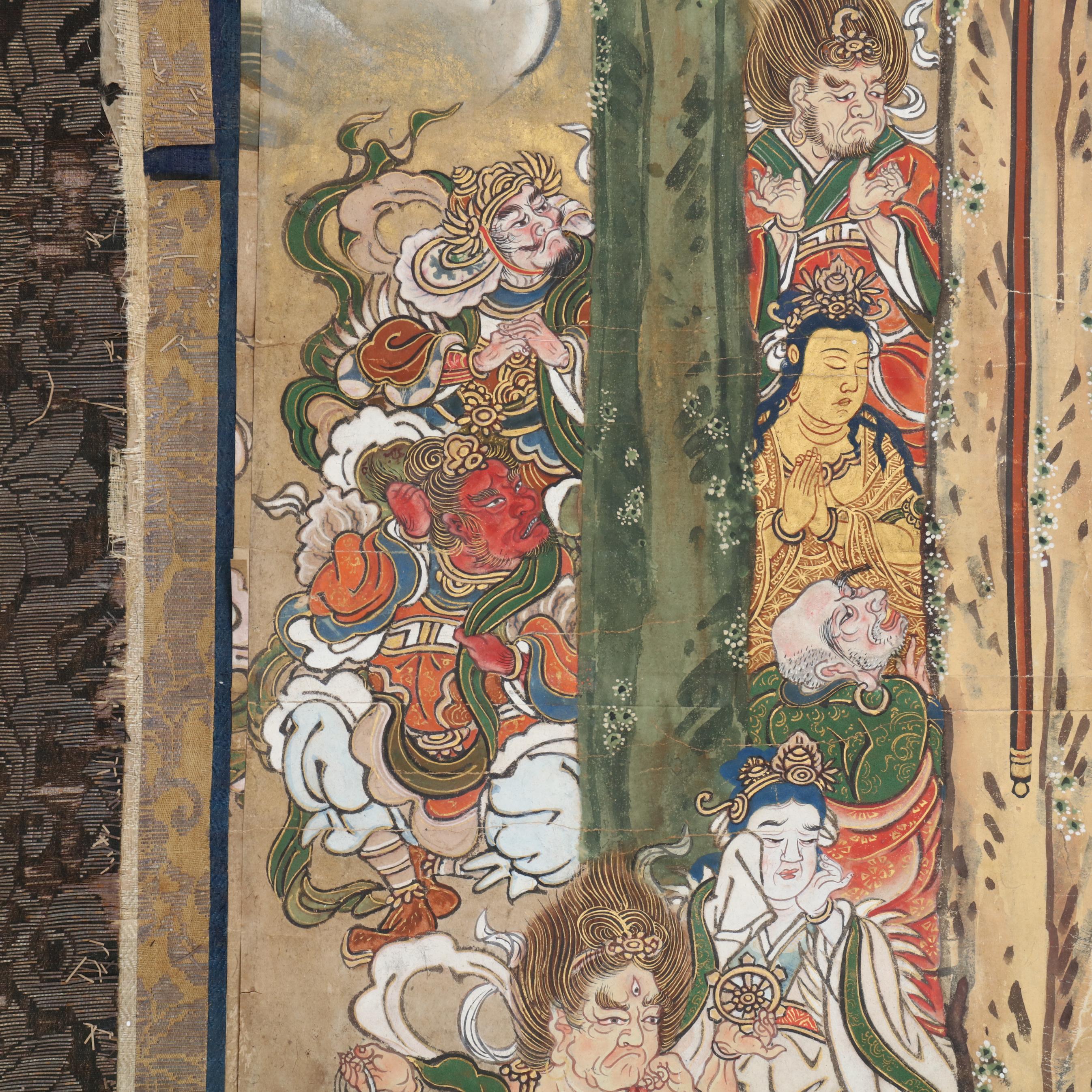 A Large Japanese Painting of the Death of the Buddha Nehan-zu 涅槃