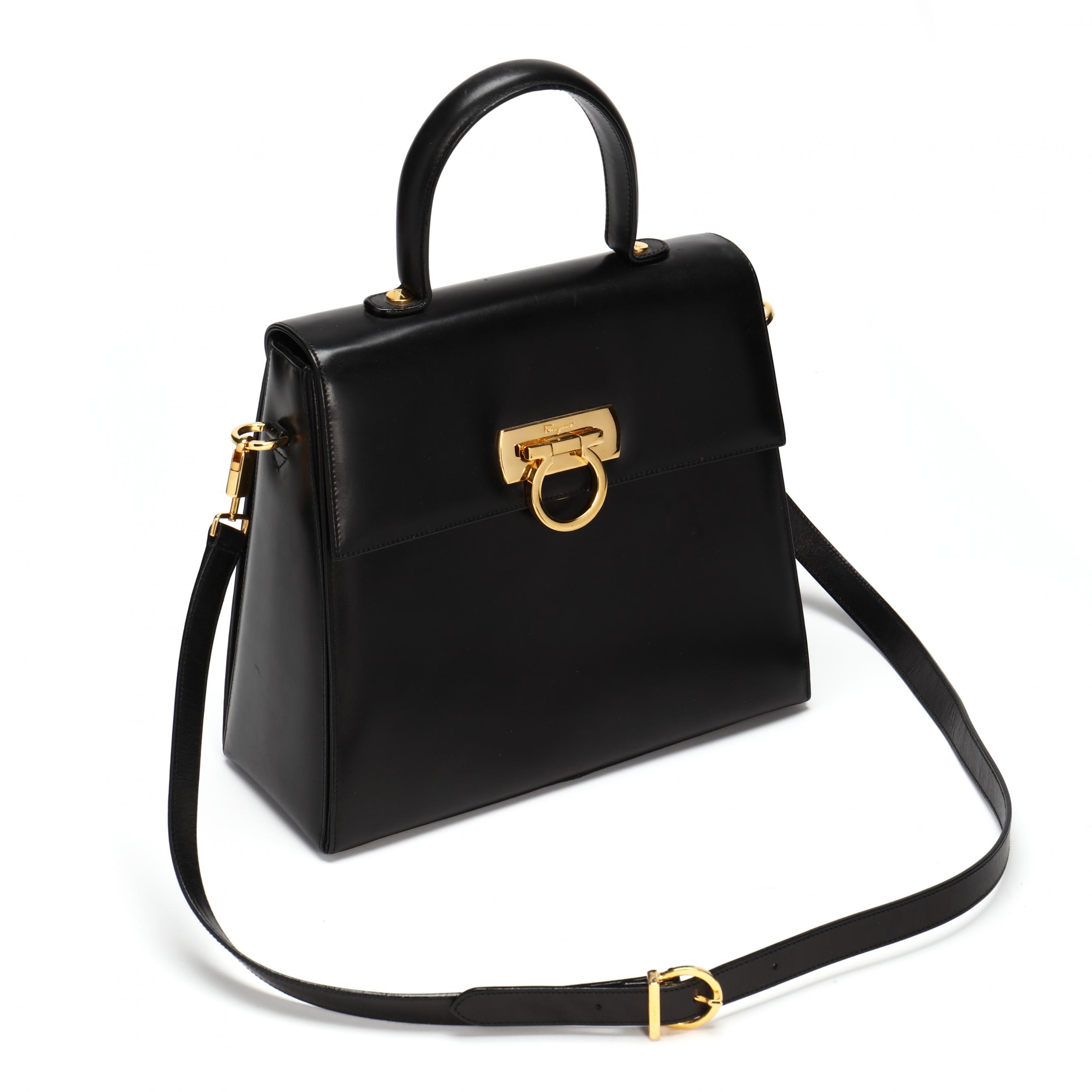 ハンドバッグ SALVATORE FERRAGAMO KELLY BAG Salvatore Ferragamo Gancini Kelly Top Handle Leather Bag