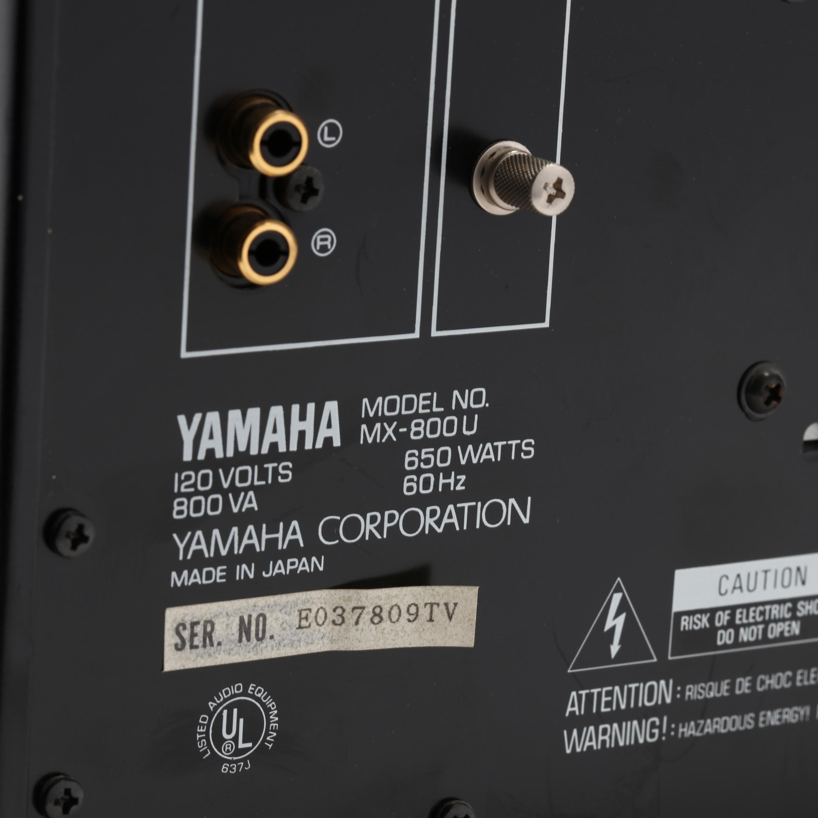 Yamaha MX-800U Natural Sound Stereo Power Amplifier (Lot 1364