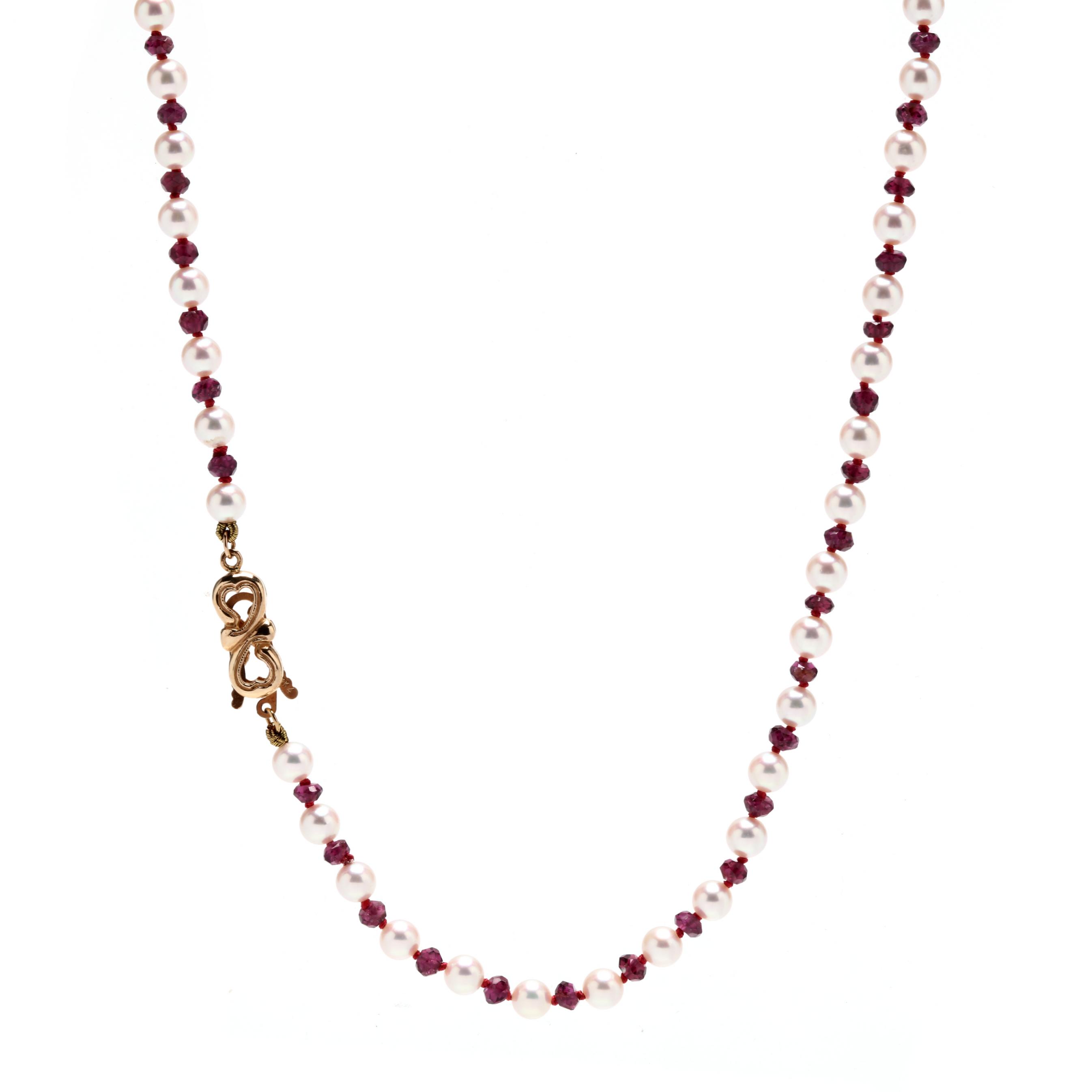 ネックレス・ペンダント Monday Edition _ MJxME Pearl String Necklace Moonstone and Rice Pearl Necklace, Gemstone Necklace, Rice