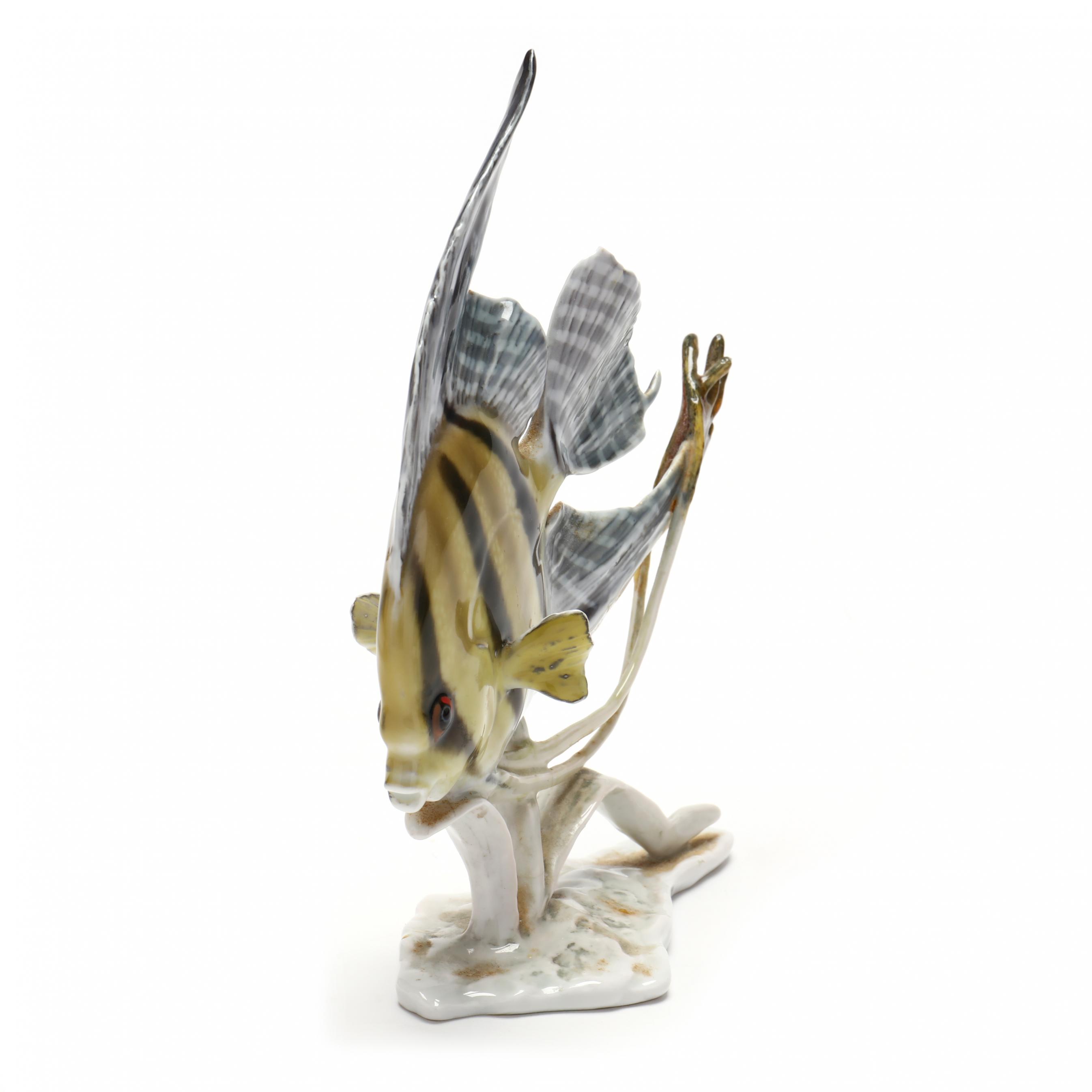 Five German Porcelain Bird and Fish Figurines, Rosenthal and