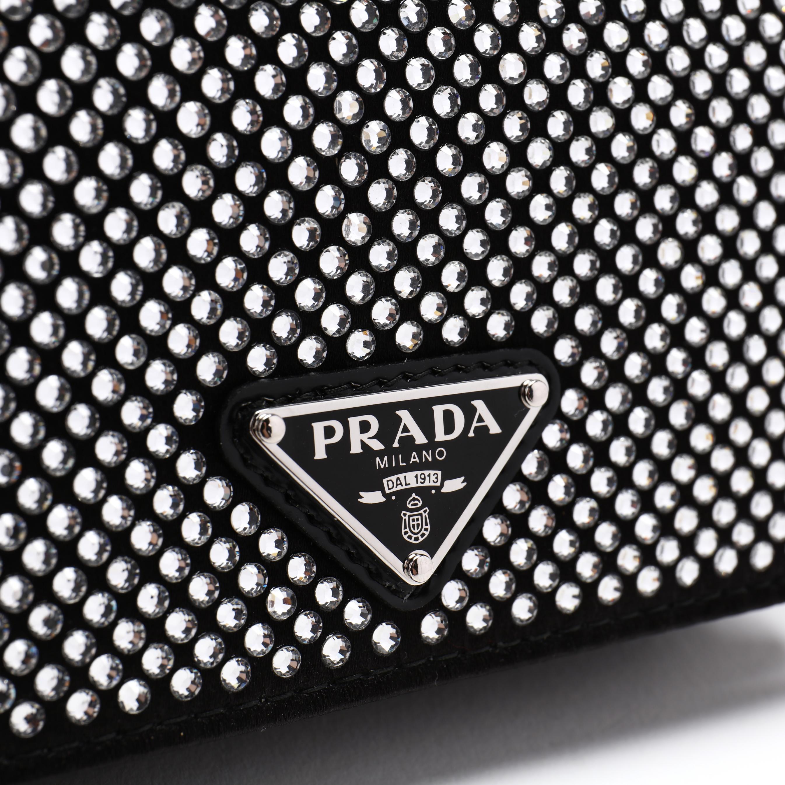 Prada Crystal-Embellished Card Holder
