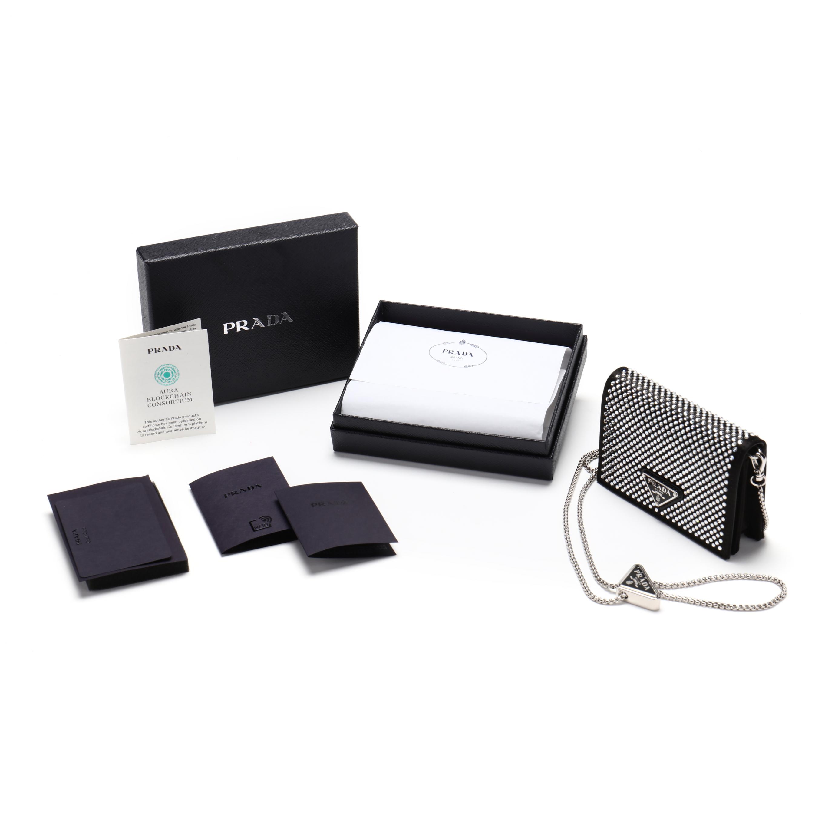 Prada Satin and Crystal Card Holder (Lot 3013 - Luxury