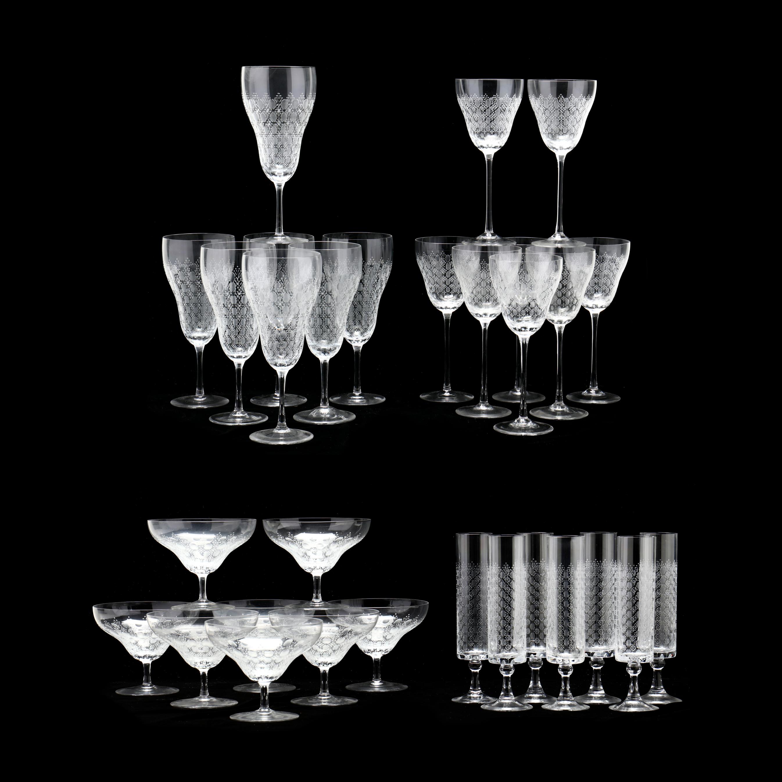 30) Pieces of Rosenthal, Romance II Crystal Stemware (Lot 1449
