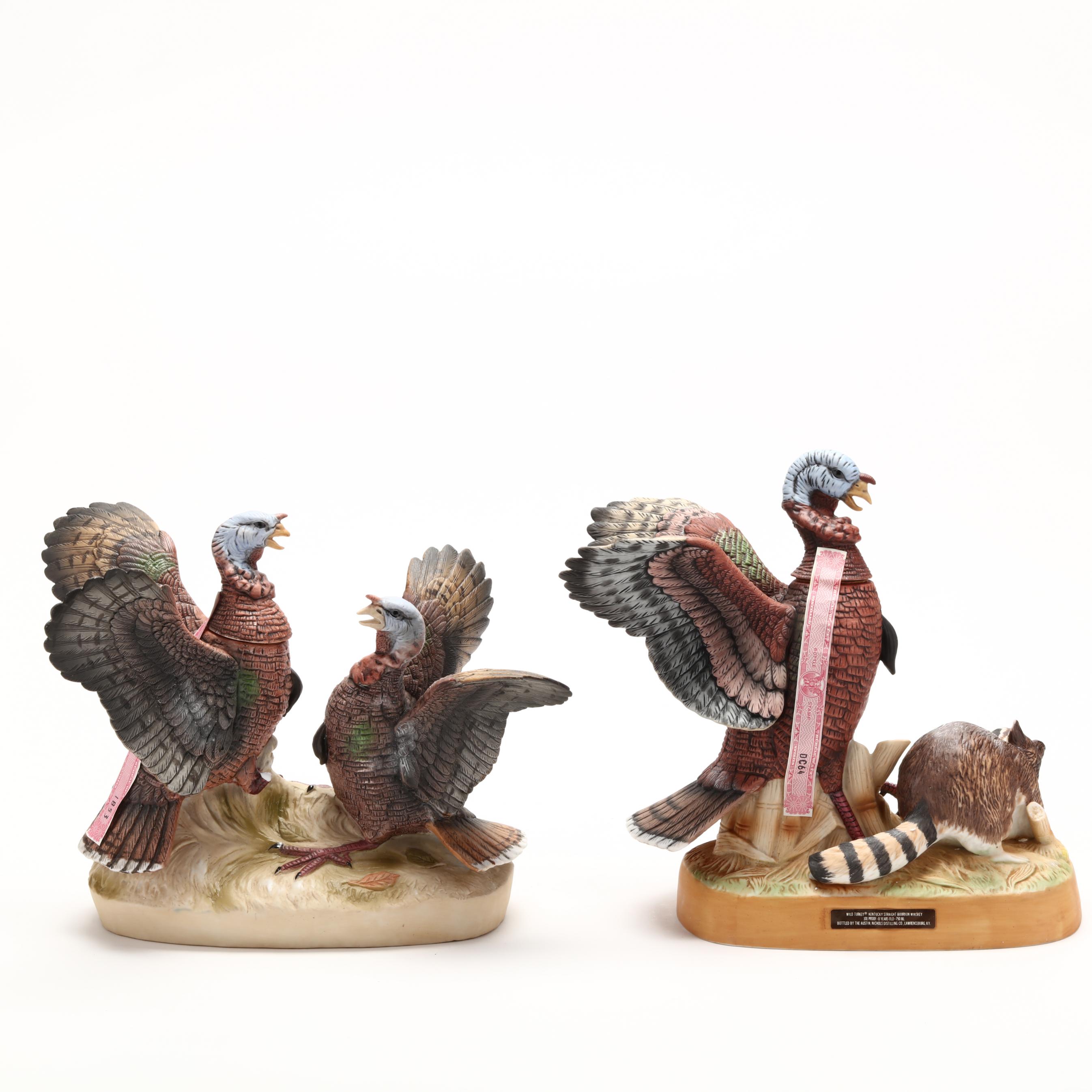 Wild Turkey Bourbon Whiskey in Porcelain Decanters (Lot 4052