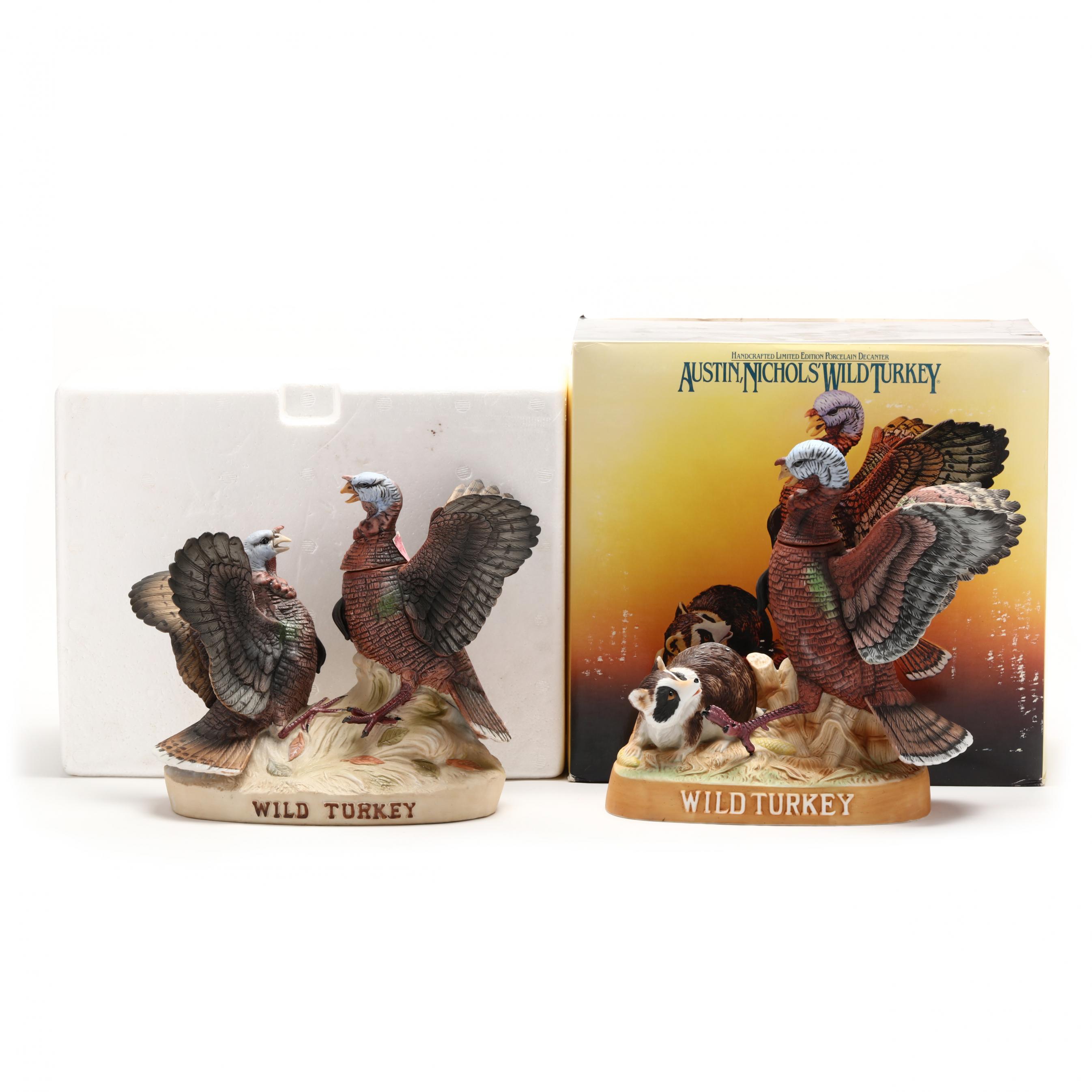 Wild Turkey Bourbon Whiskey in Porcelain Decanters (Lot 4052