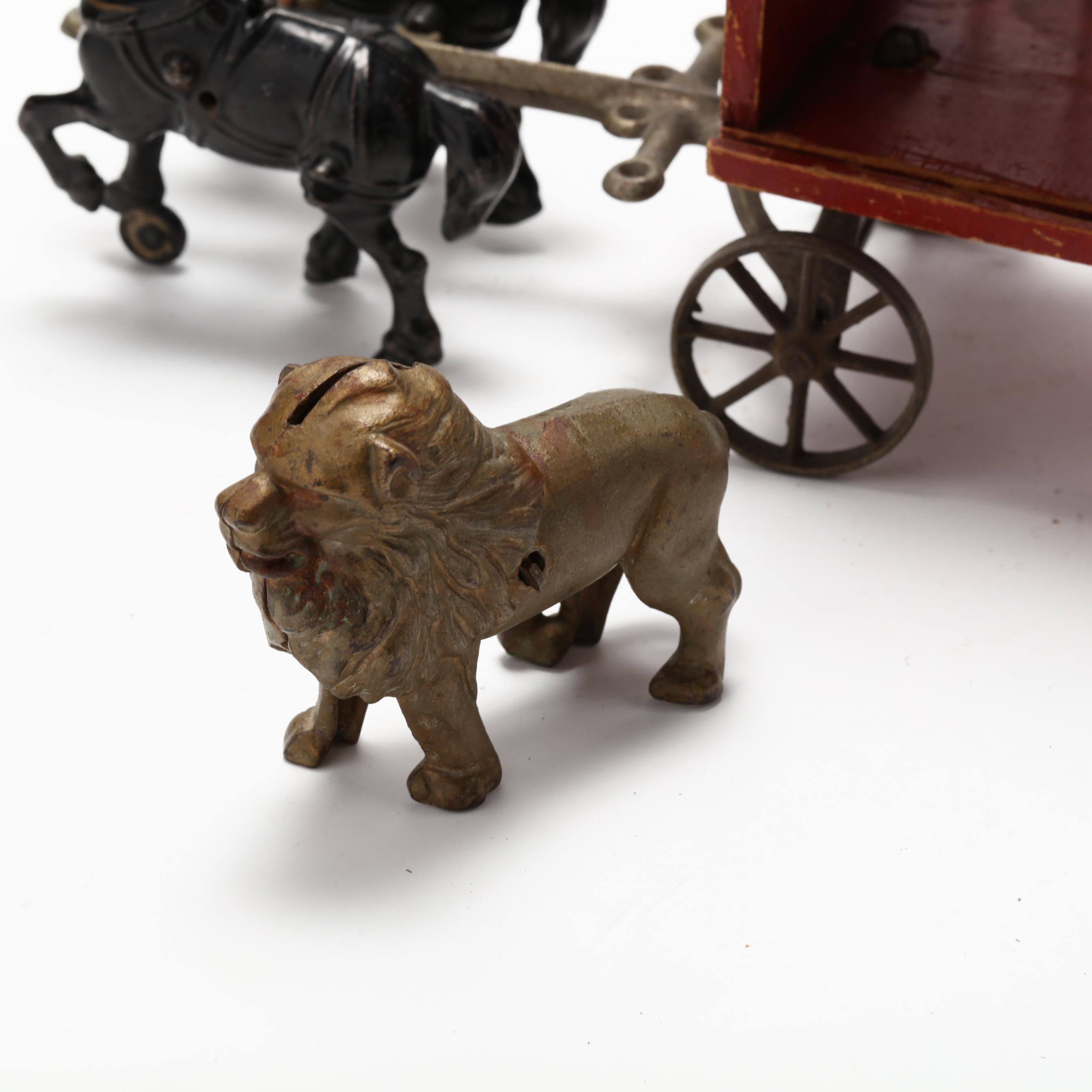品質が Vintage Furniture Art, American - 1190 (Lot Wagon Circus Toy アンティーク雑貨