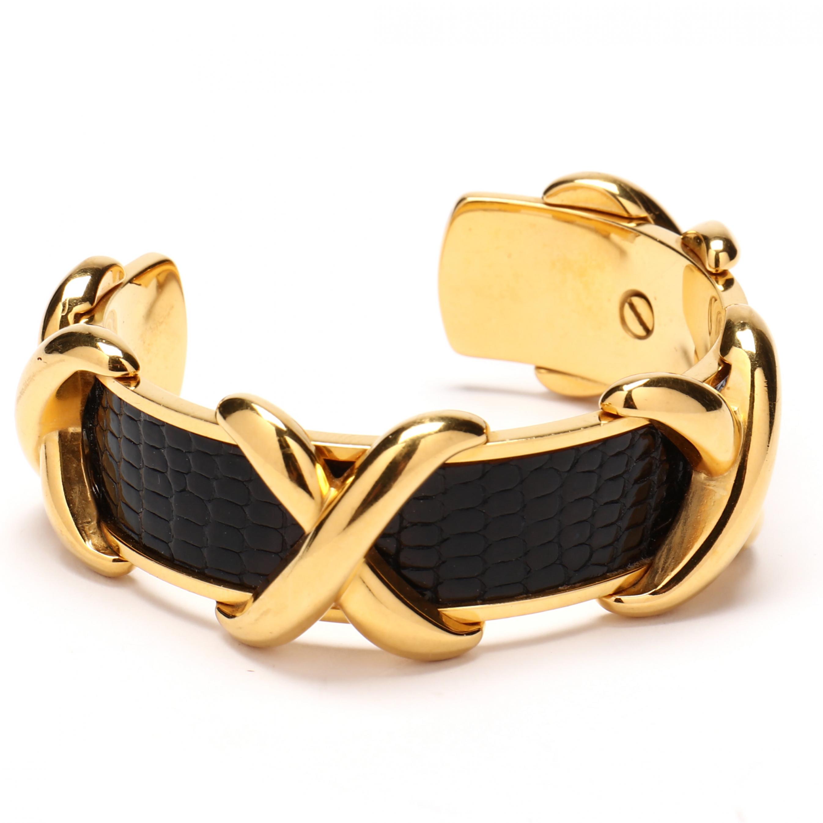 Vintage Hermes Criss Cross Cuff Bracelet (Lot 3030 - Luxury