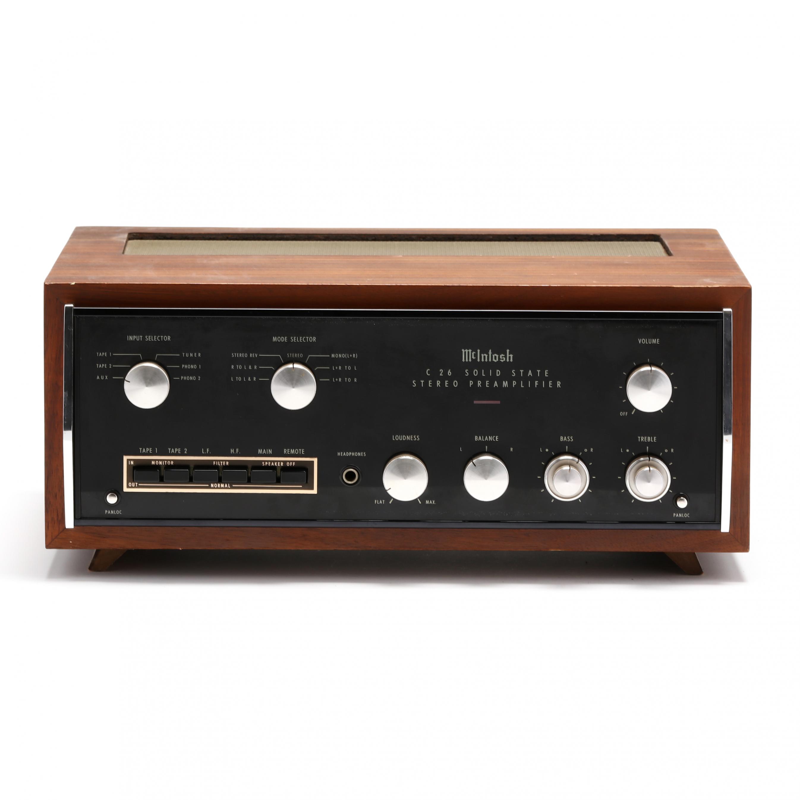 McIntosh C 26 マッキントッシュ　プリアンプ McIntosh マッキントッシュのプリアンプの変遷について（C28 C29