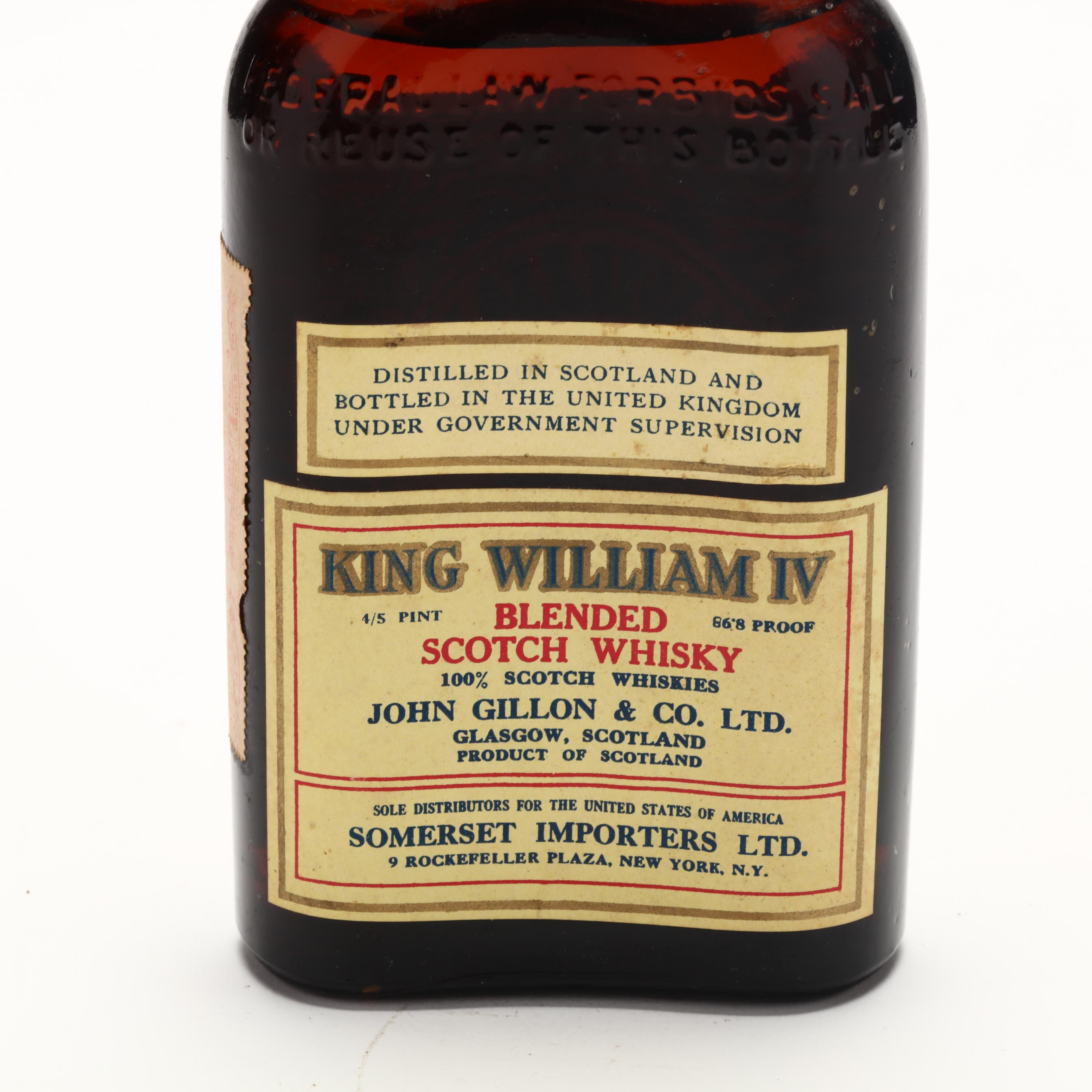 King William IV Scotch Whisky (Lot 7090 - Rare SpiritsSep 8, 2023