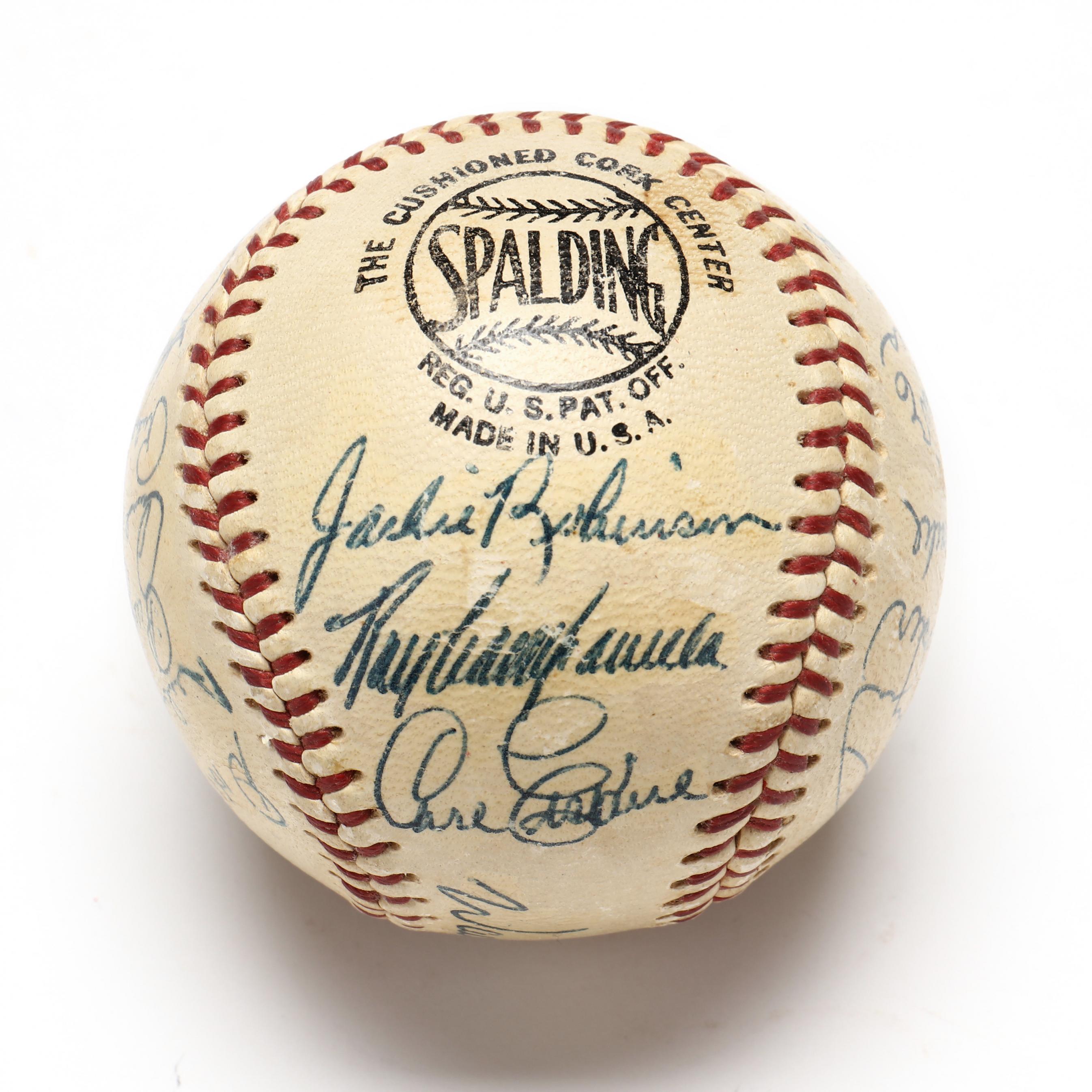 1955 Brooklyn Dodgers World Championship Signed Baseball (Lot 1156