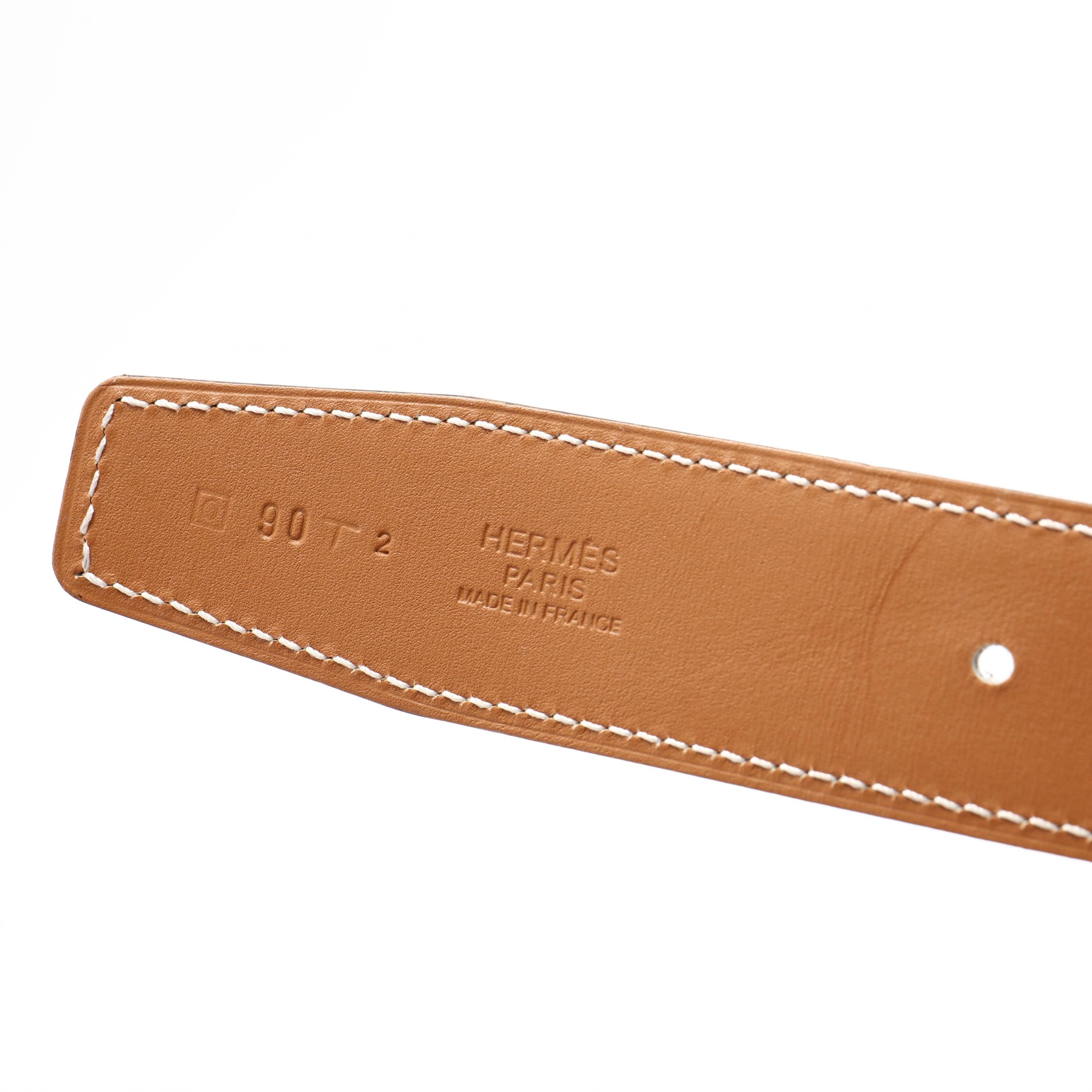 Hermes Evelyne Reversible Belt 90 (Lot 2019 - Luxury Accessories