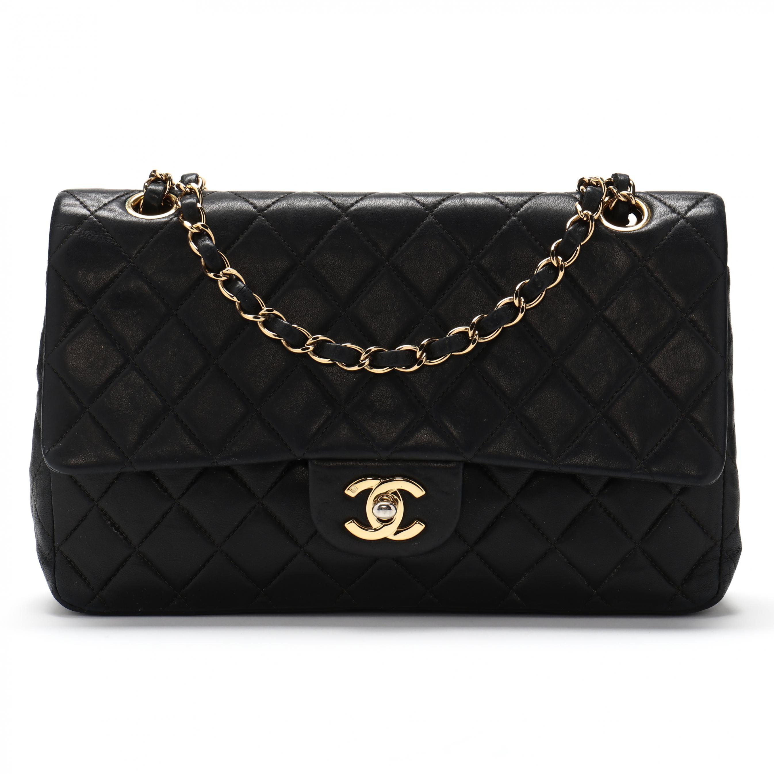 Bonhams : CHANEL BROWN LAMBSKIN QUILTED CLASSIC FLAP BAG WITH