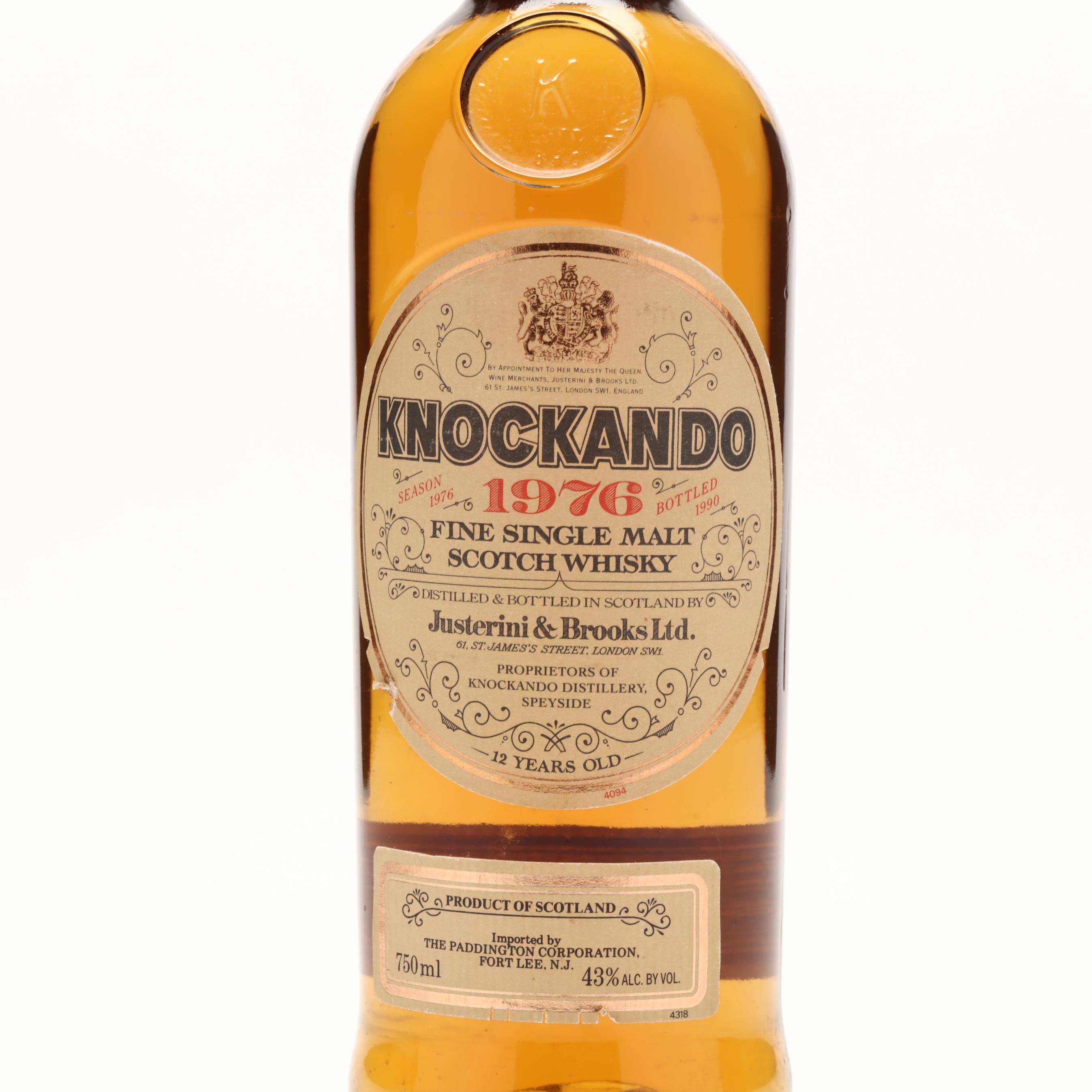 希少 KNOCKANDO 1976 ピュアシングルモルトスコッチウイスキー 箱付 Knockando Scotch Whisky - Vintage 1976 (Lot 7093 - Rare SpiritsSep