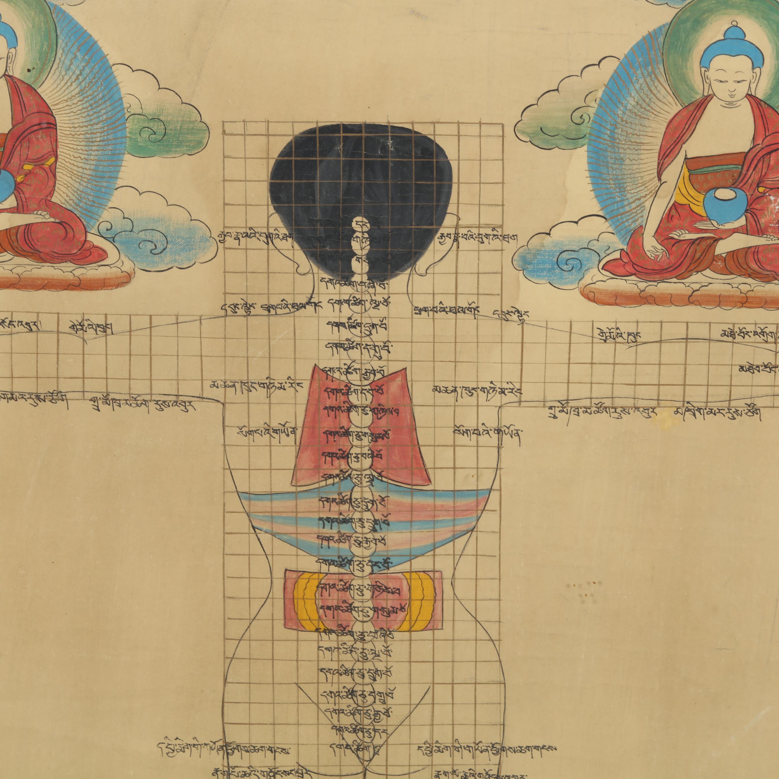 洋書 Tibetan Medical Paintings Two Tibetan Medical Paintings from the Blue Beryl Series