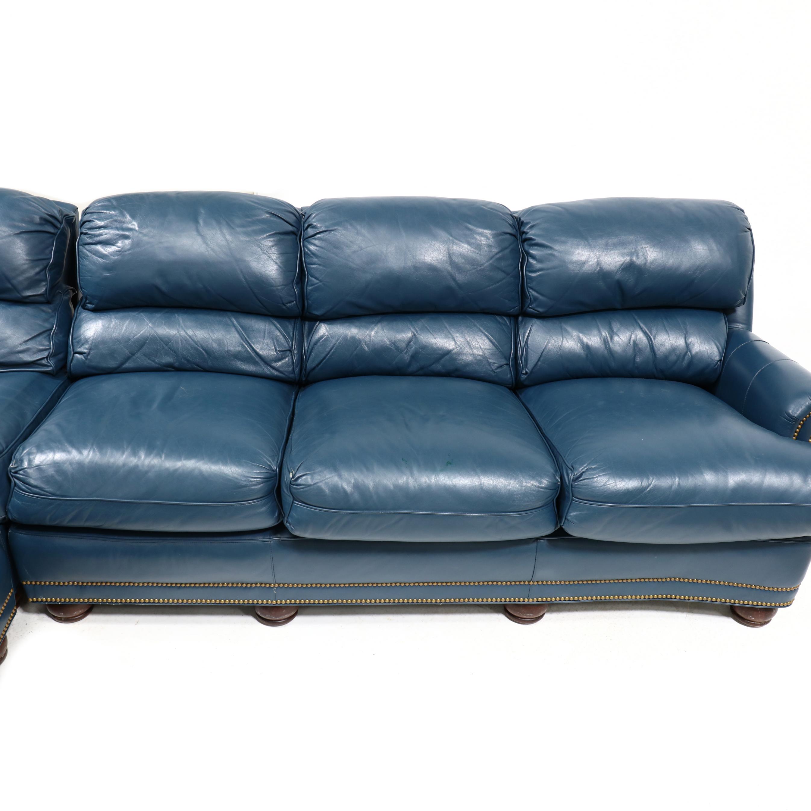 Hancock and Moore Leather Sectional Sofa Lot 579 August Estate AuctionAug 10 2023 9 00am
